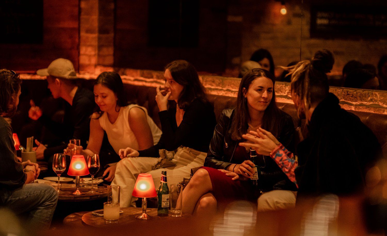 people at two one four cocktail bar in bermondsey london