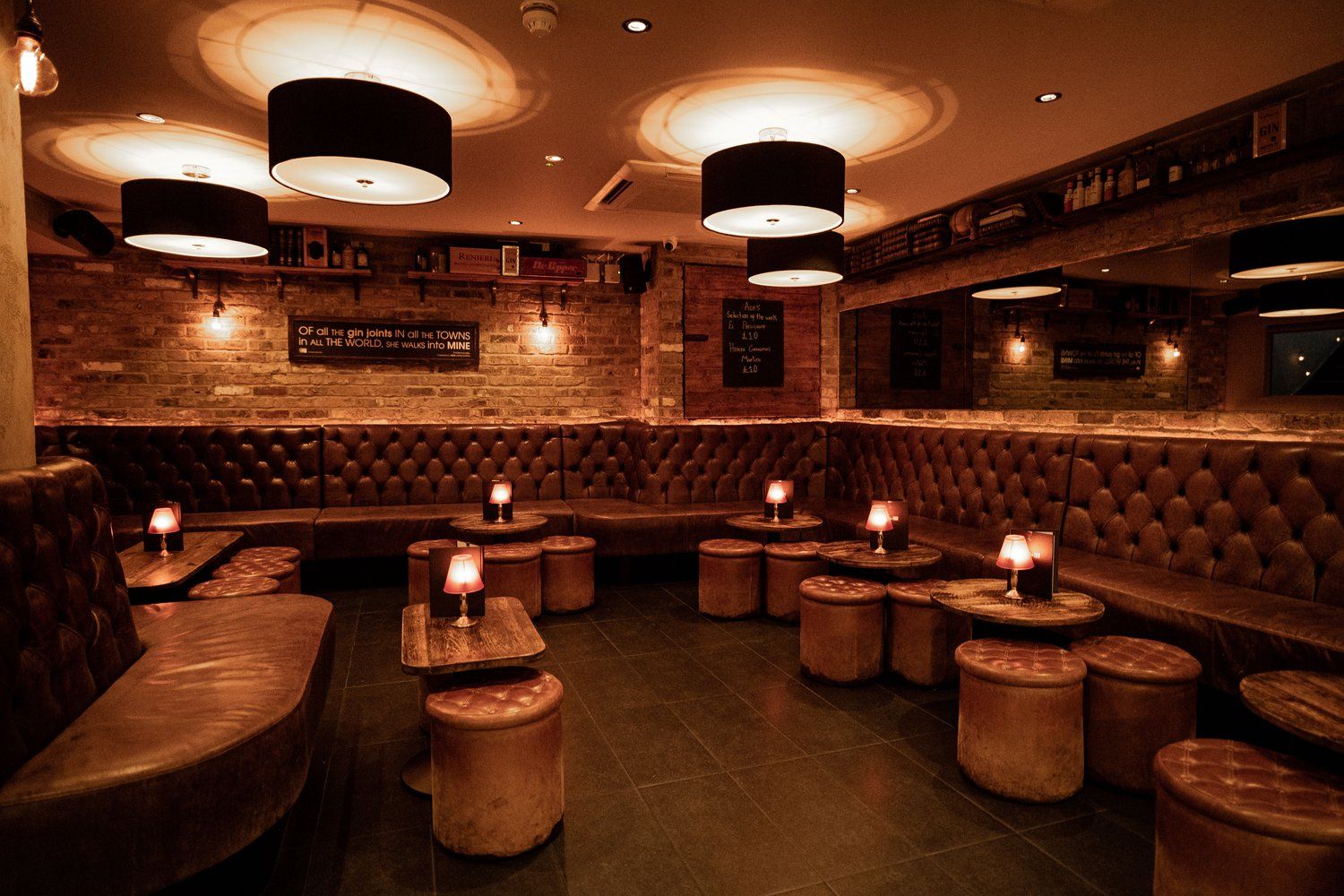 interior of two one four cocktail bar in bermondsey london