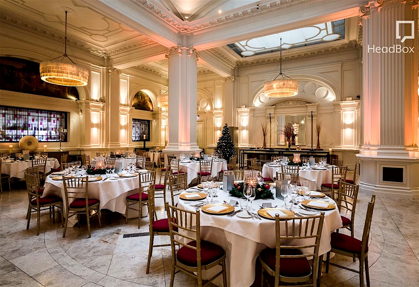 A London ballroom with a beautiful stained:glass dome: 1901 Ballroom, Andaz Hotel image 2