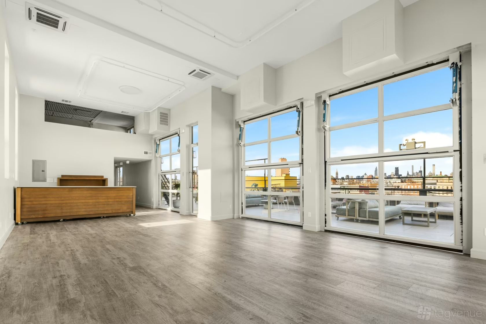 Creative space with skyline views: Bogart House Main Floor1