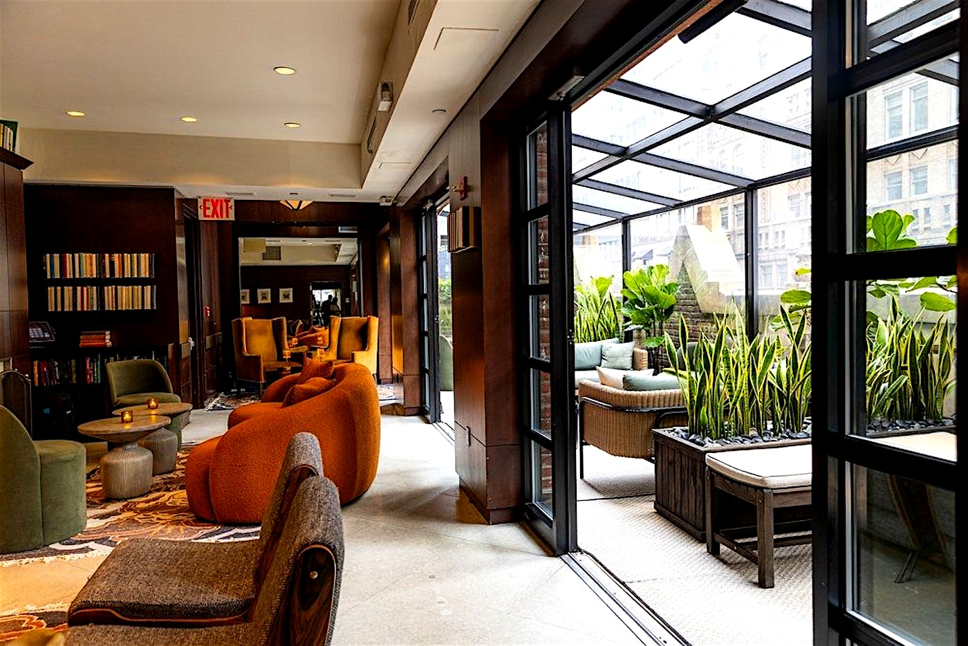 Bookmarks Library Hotel Rooftop Bar Rent Midtown NYC