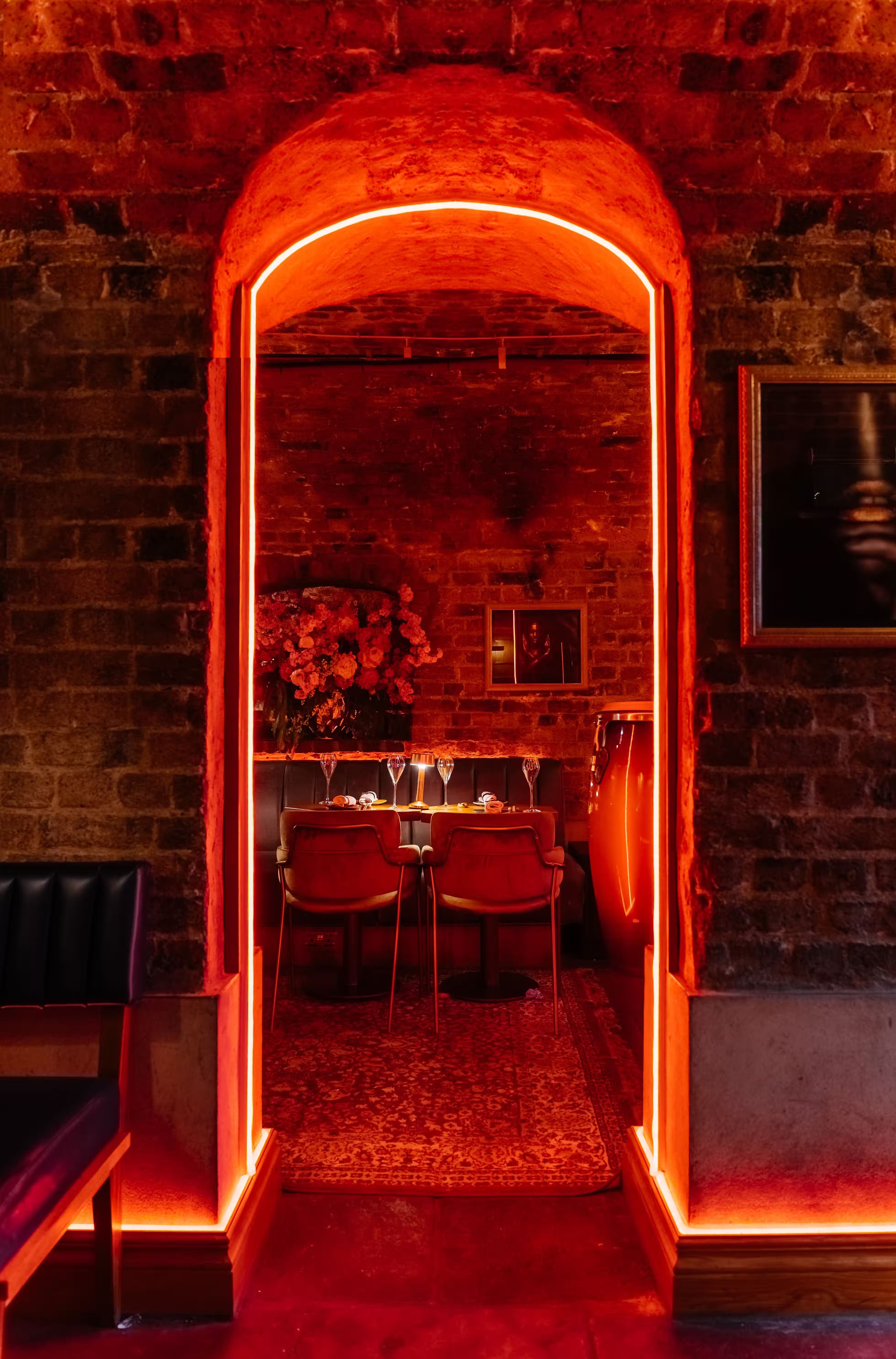 Dramatic lighting in this Covent Garden cocktail bar