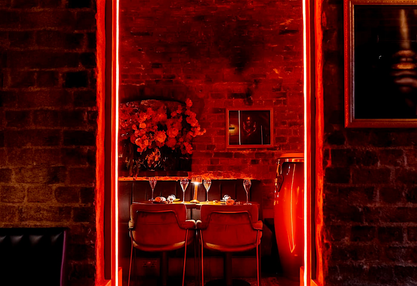 Dramatic lighting in this Covent Garden cocktail bar