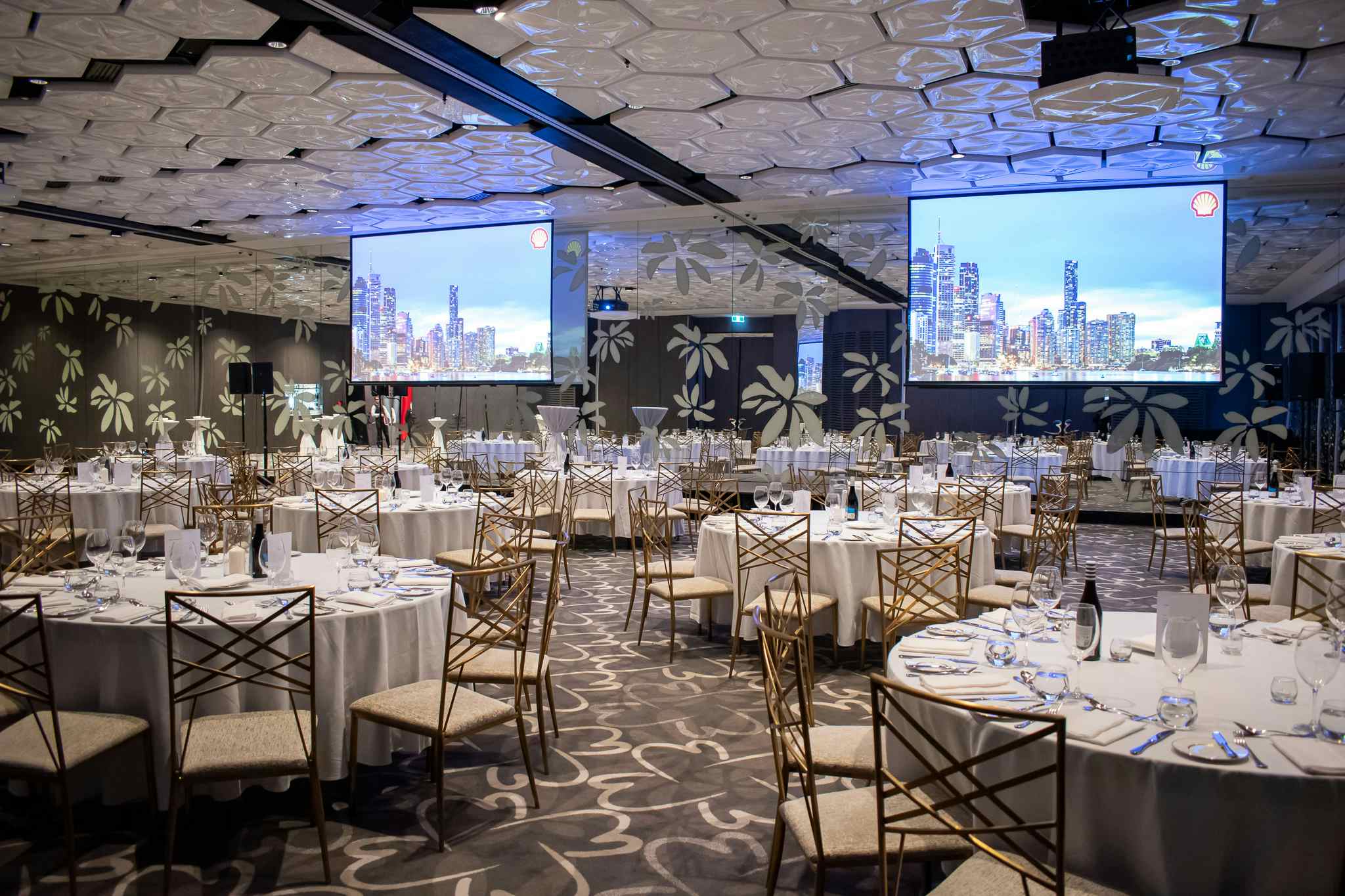 Emporium Hotel | View of Ballroom seating and Projectors | Venue Hire Brisbane | 2
