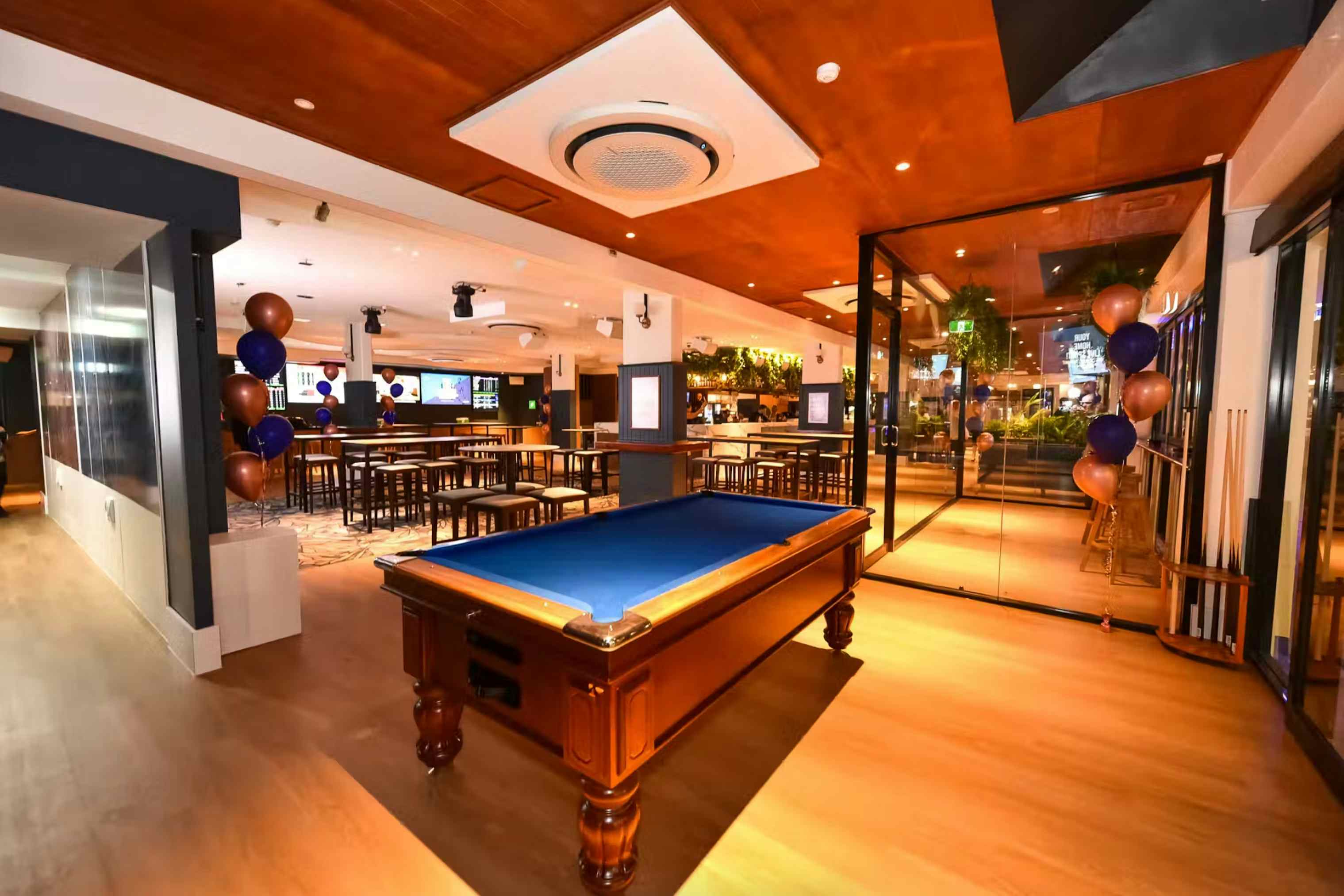 The Cavill Hotel | View of Billiards Table and Seating | Venue Hire Gold Coast | 3