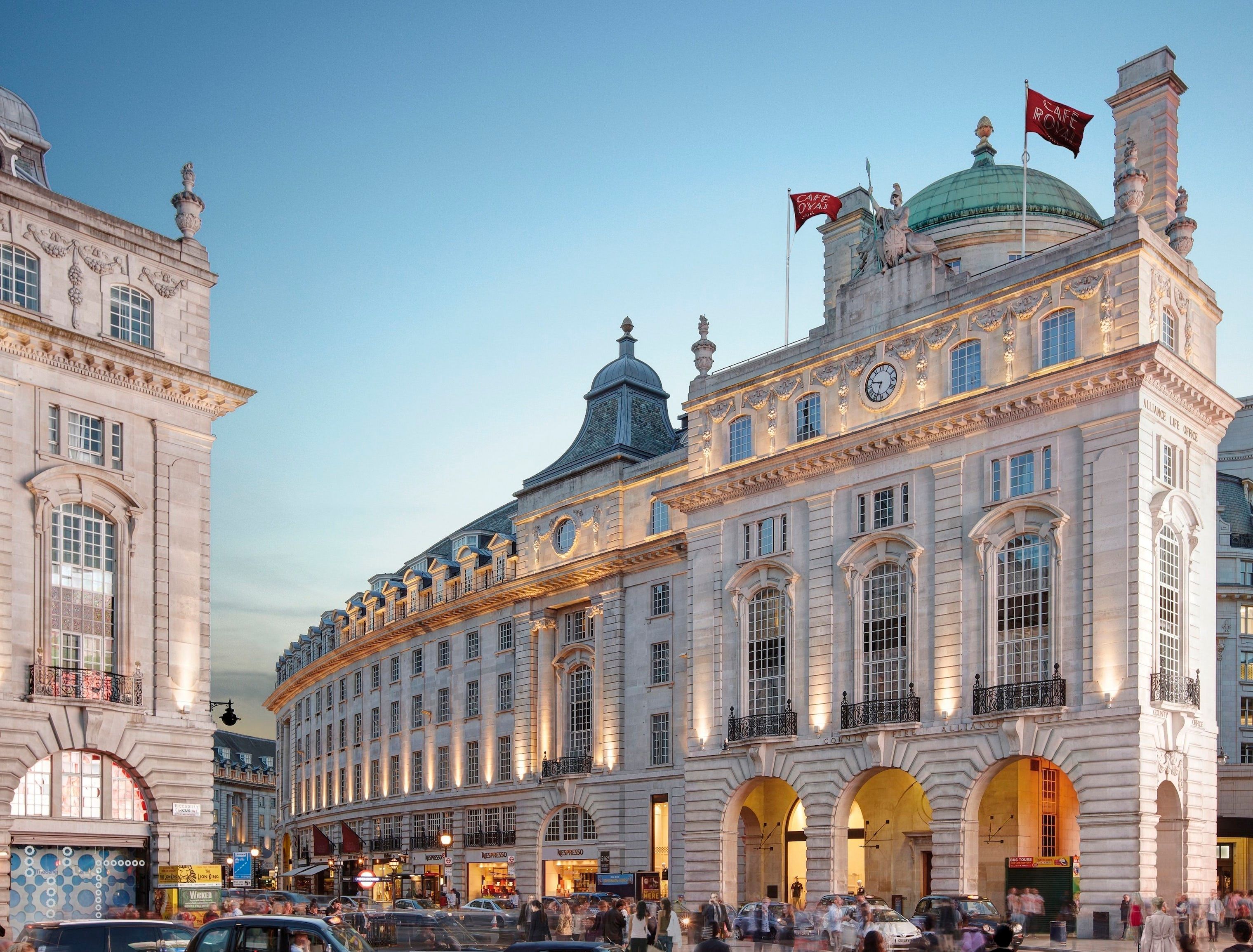 A London ballroom with an outdoor terrace: Pompadour Ballroom, Hotel Cafe Royal image 3