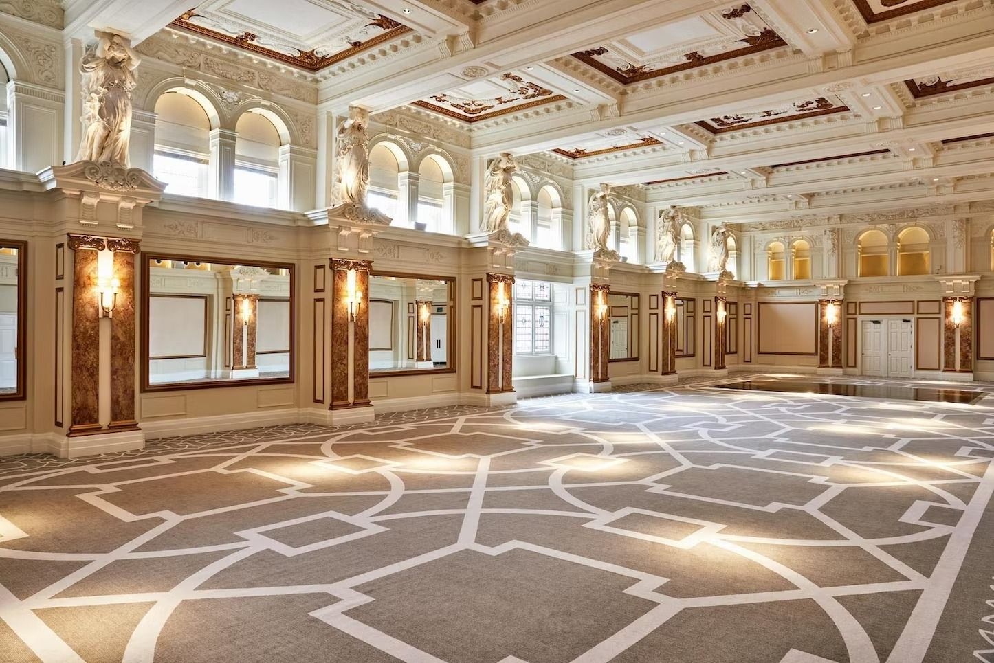 A gold-gilded architectural London ballroom: Ballroom, Kimpton Fitzroy London image 2