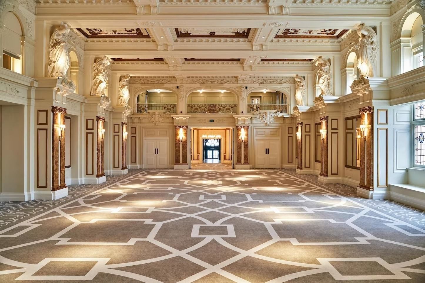 A gold-gilded architectural London ballroom: Ballroom, Kimpton Fitzroy London1