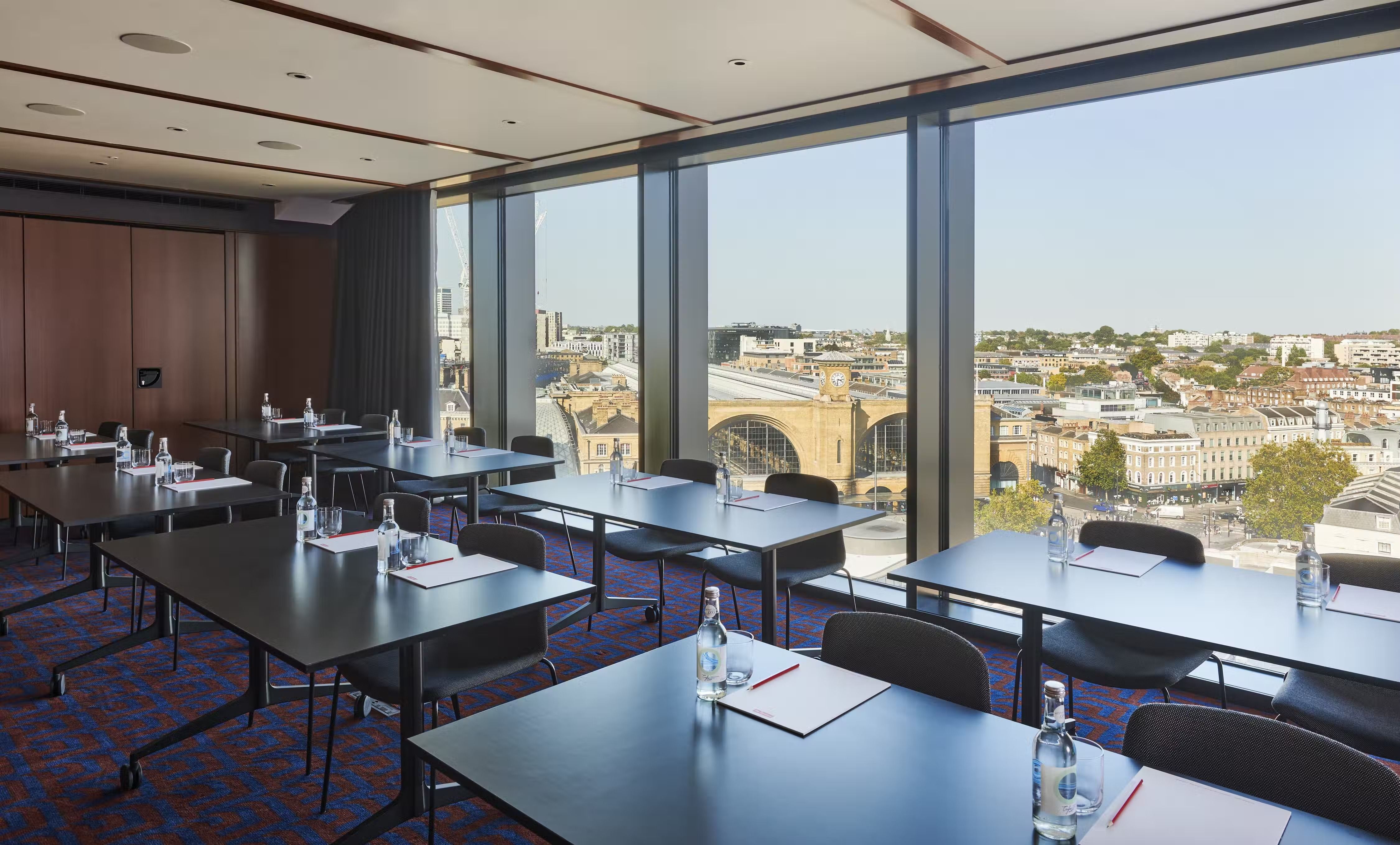 Classroom style seating in this Kings Cross meeting room