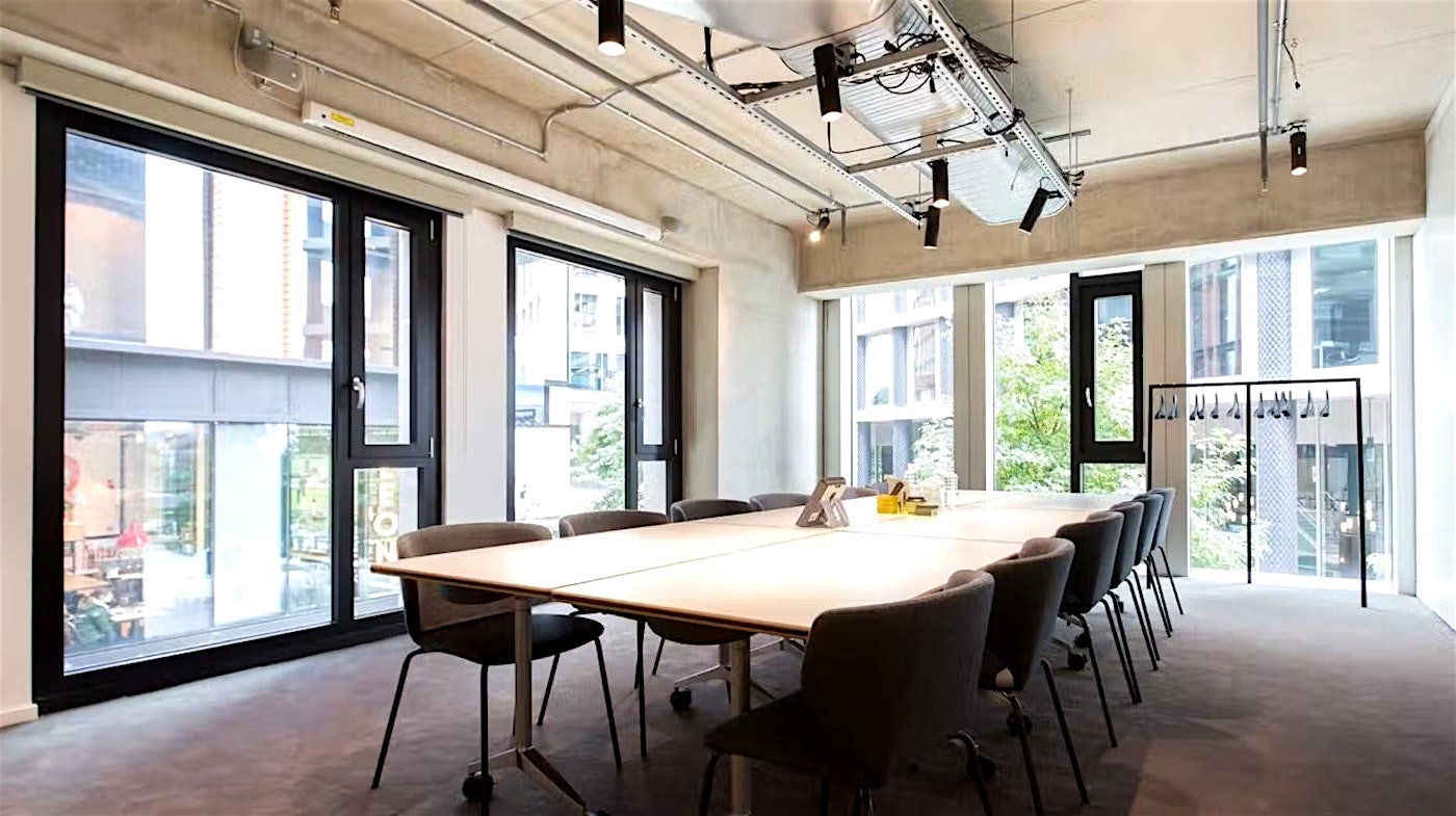 A boardroom for meetings in Kings Cross, central London