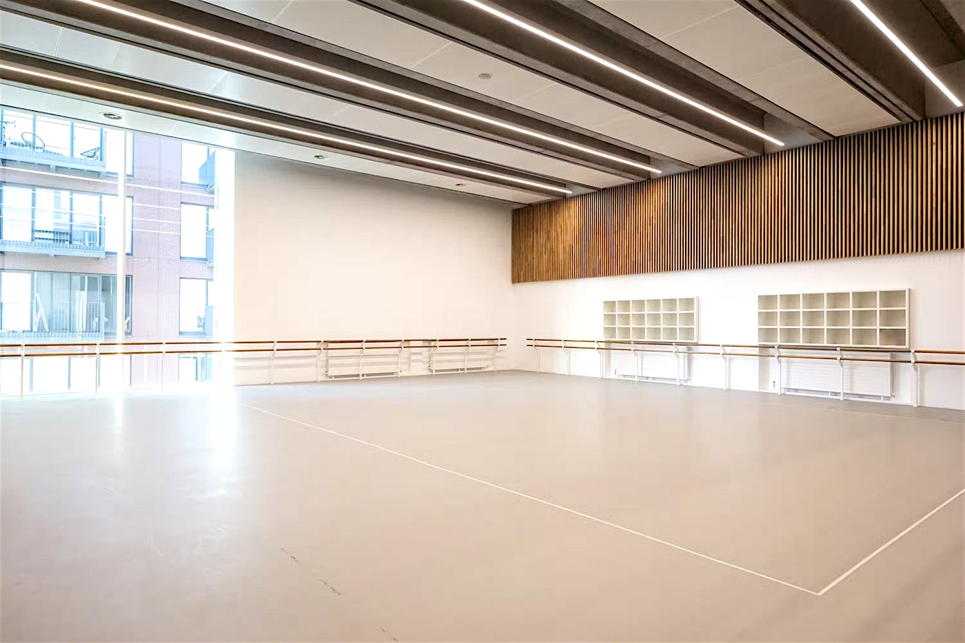 The rehearsal room at English National Ballet, east London