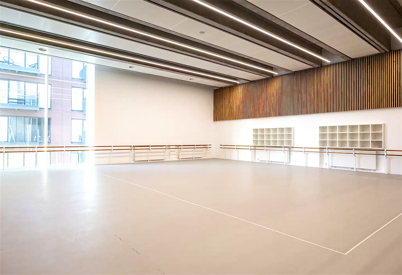 The rehearsal room at English National Ballet, east London