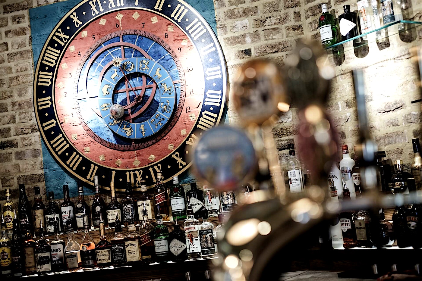 The bar inside The Astronomer, a pub near Liverpool Street station