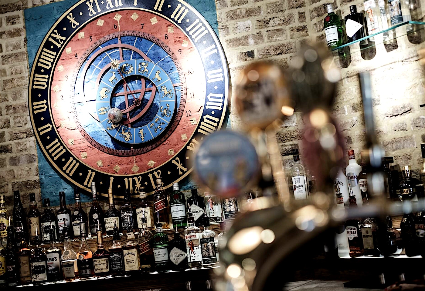 The bar inside The Astronomer, a pub near Liverpool Street station