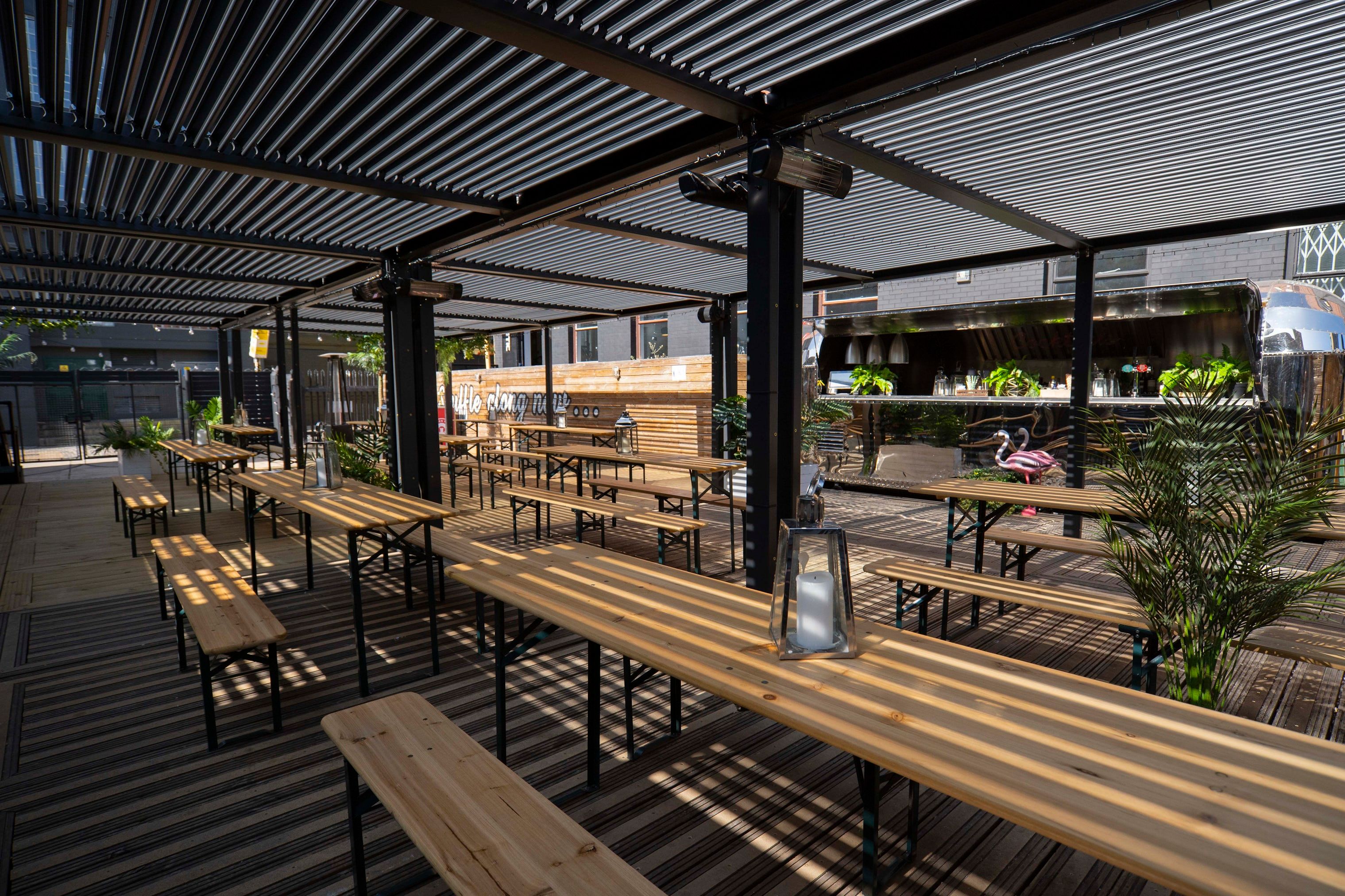 London Shuffle club outdoor bars Shoreditch