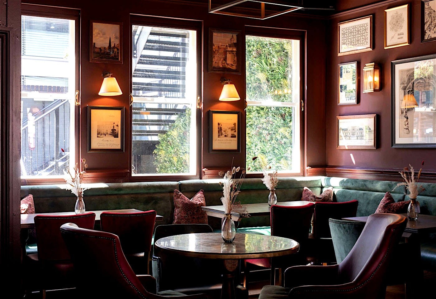 A cosy area in the London pub 'The Phoenix' near Victoria train station