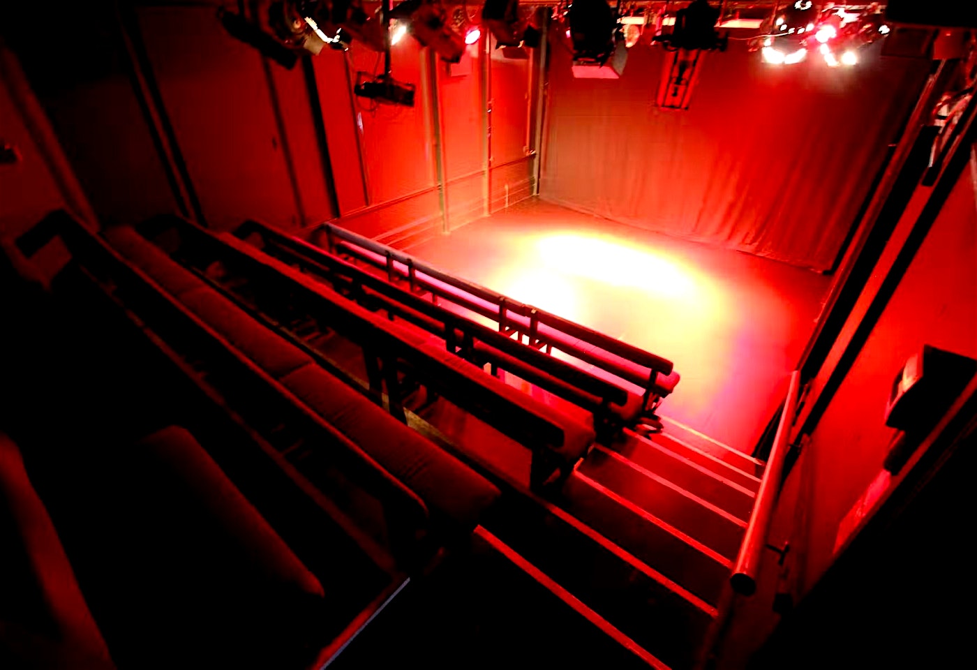 The black box rehearsal theatre space at Etcetera, north London