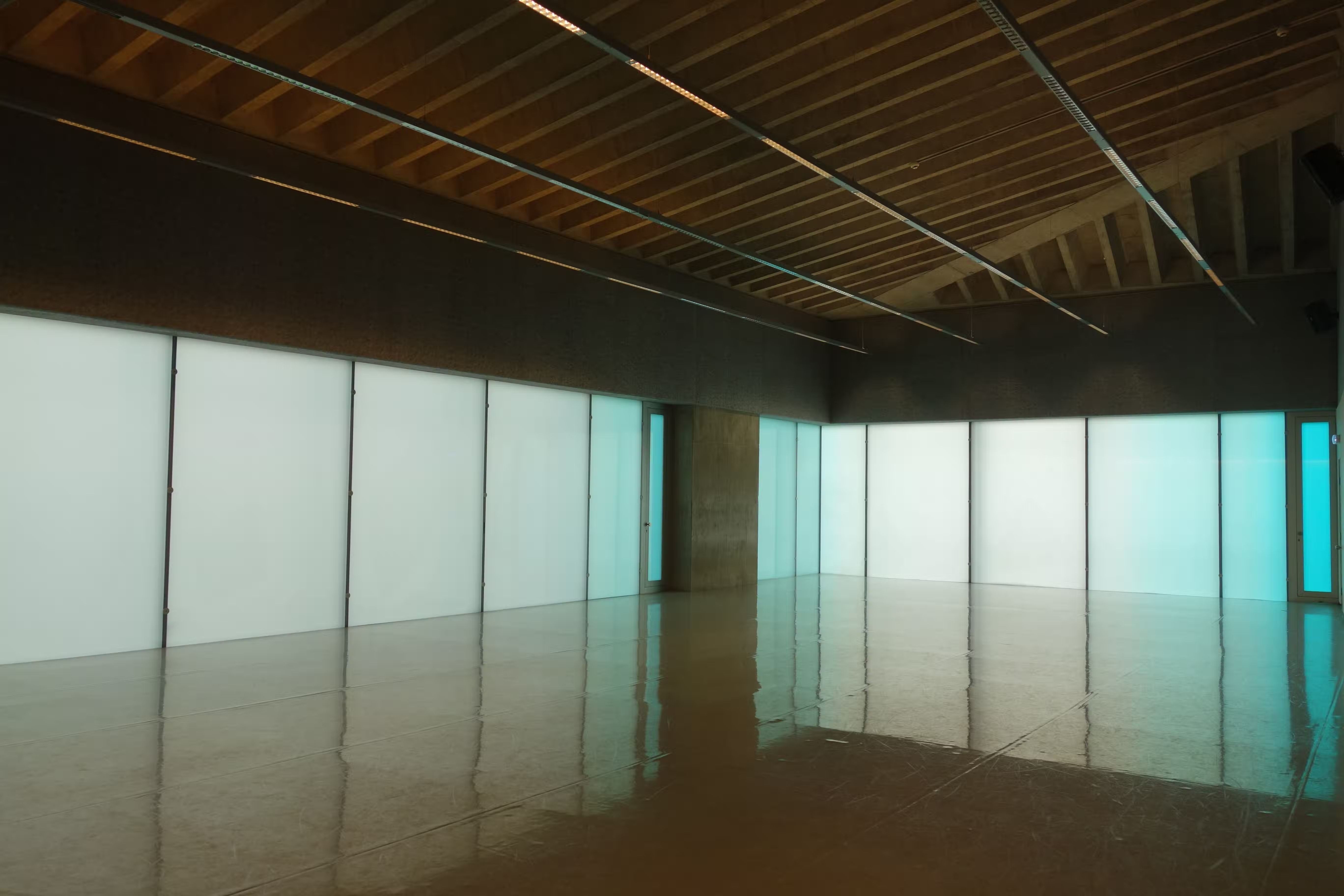 Interior of one of the Laban Building's many rehearsal studios, near Deptford, south-east London