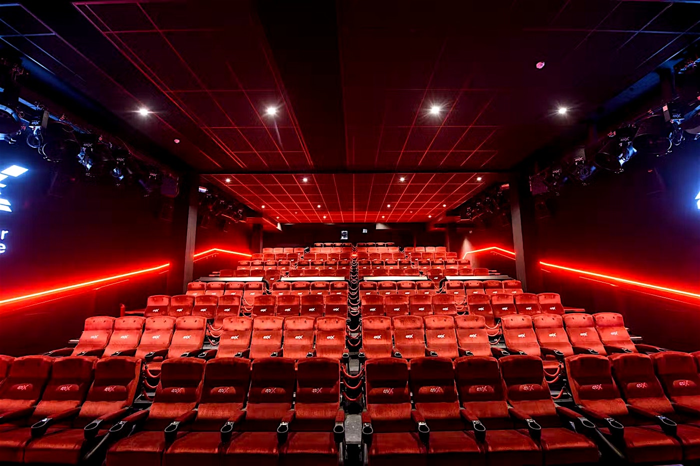 The 4DX screening room in Leicester Square, London, available for hire