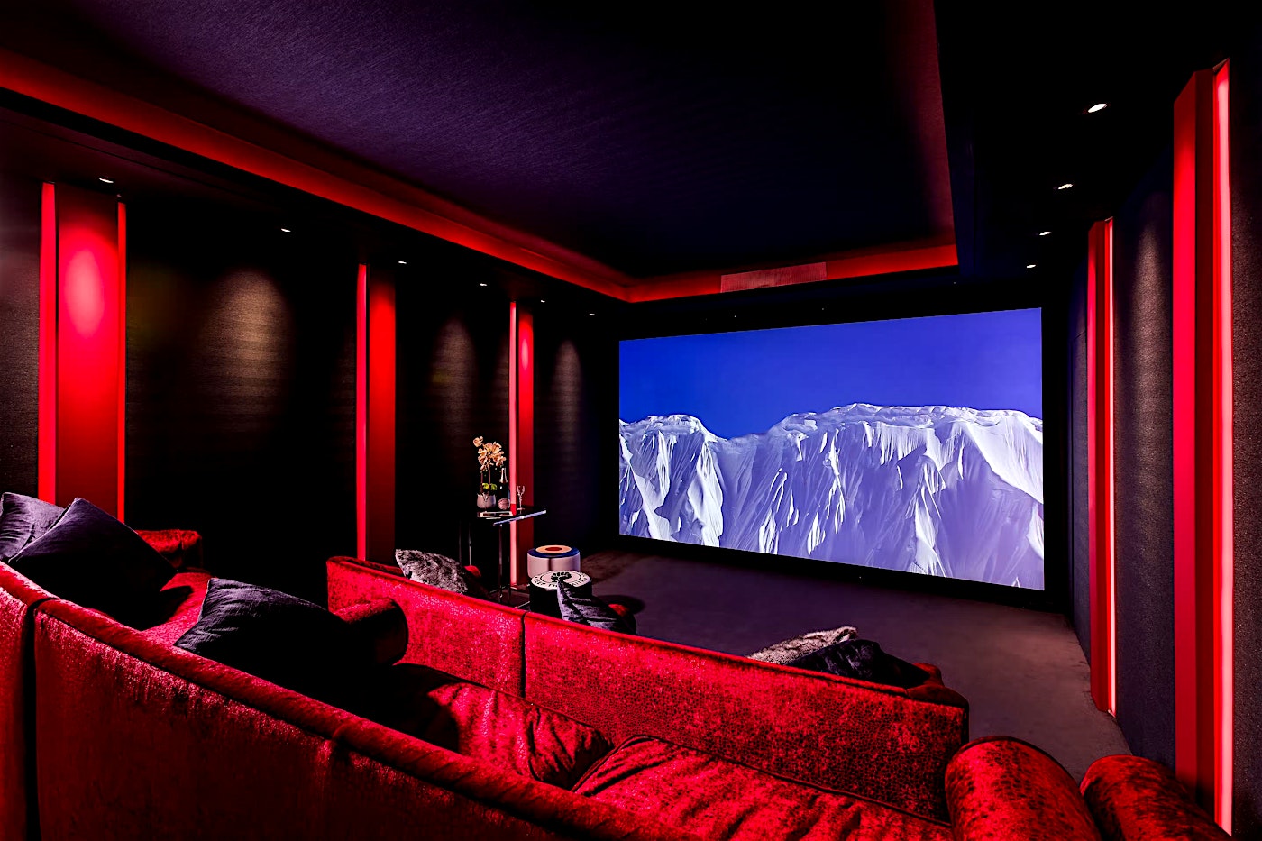A little screening room to hire in Cornflake's Goodge Street showroom