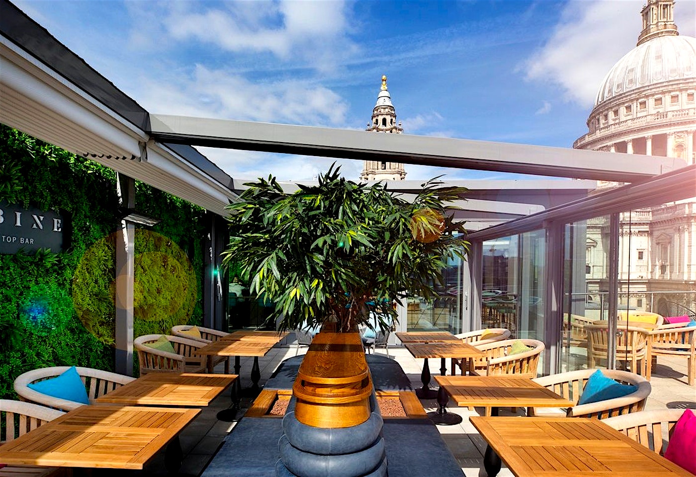 This St Pauls bar is on a beautiful rooftop overlooking the famous cathedral