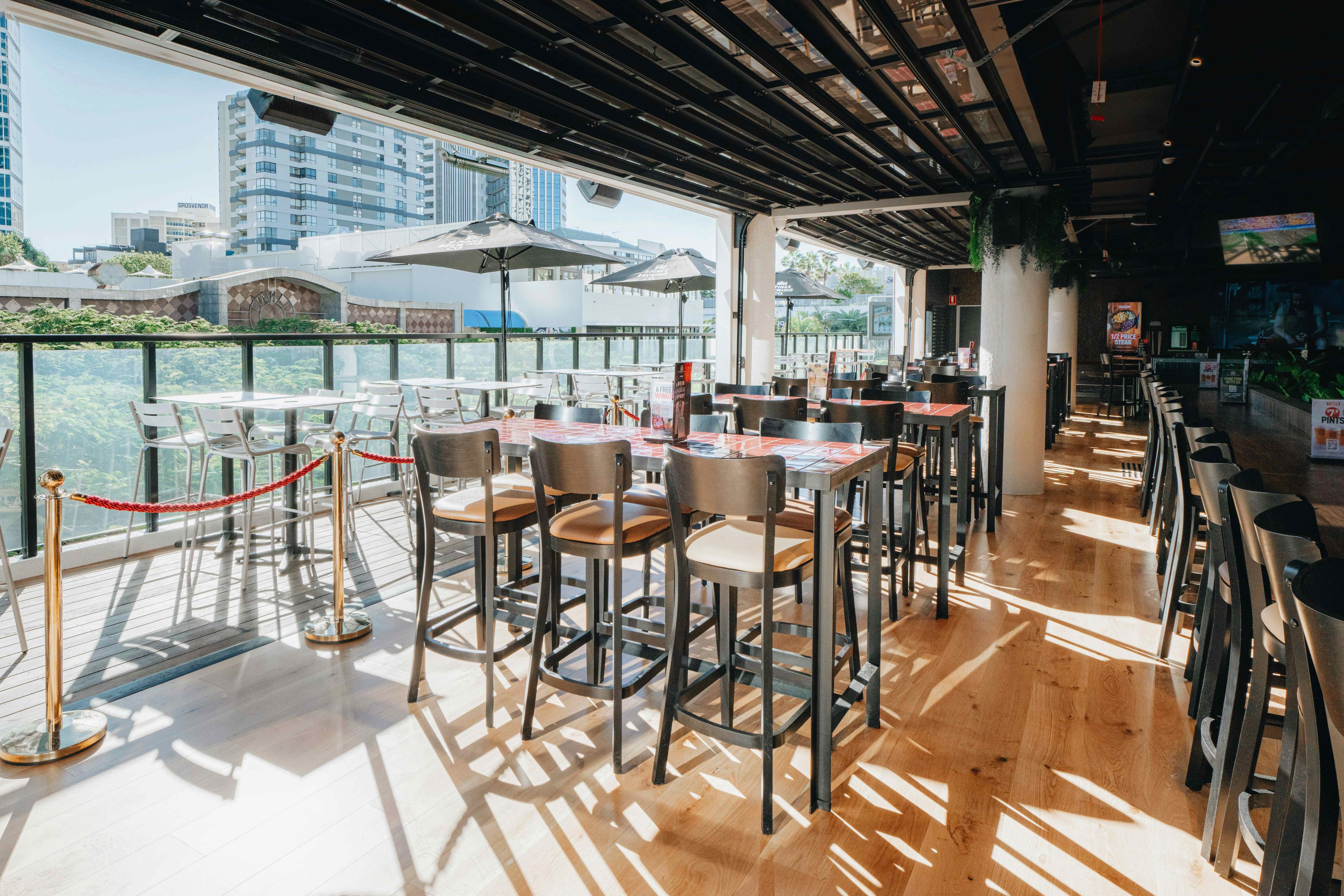 Sporting Globe Surfers Paradise | Covered Outdoor Seating | Venue Hire Gold Coast | 2
