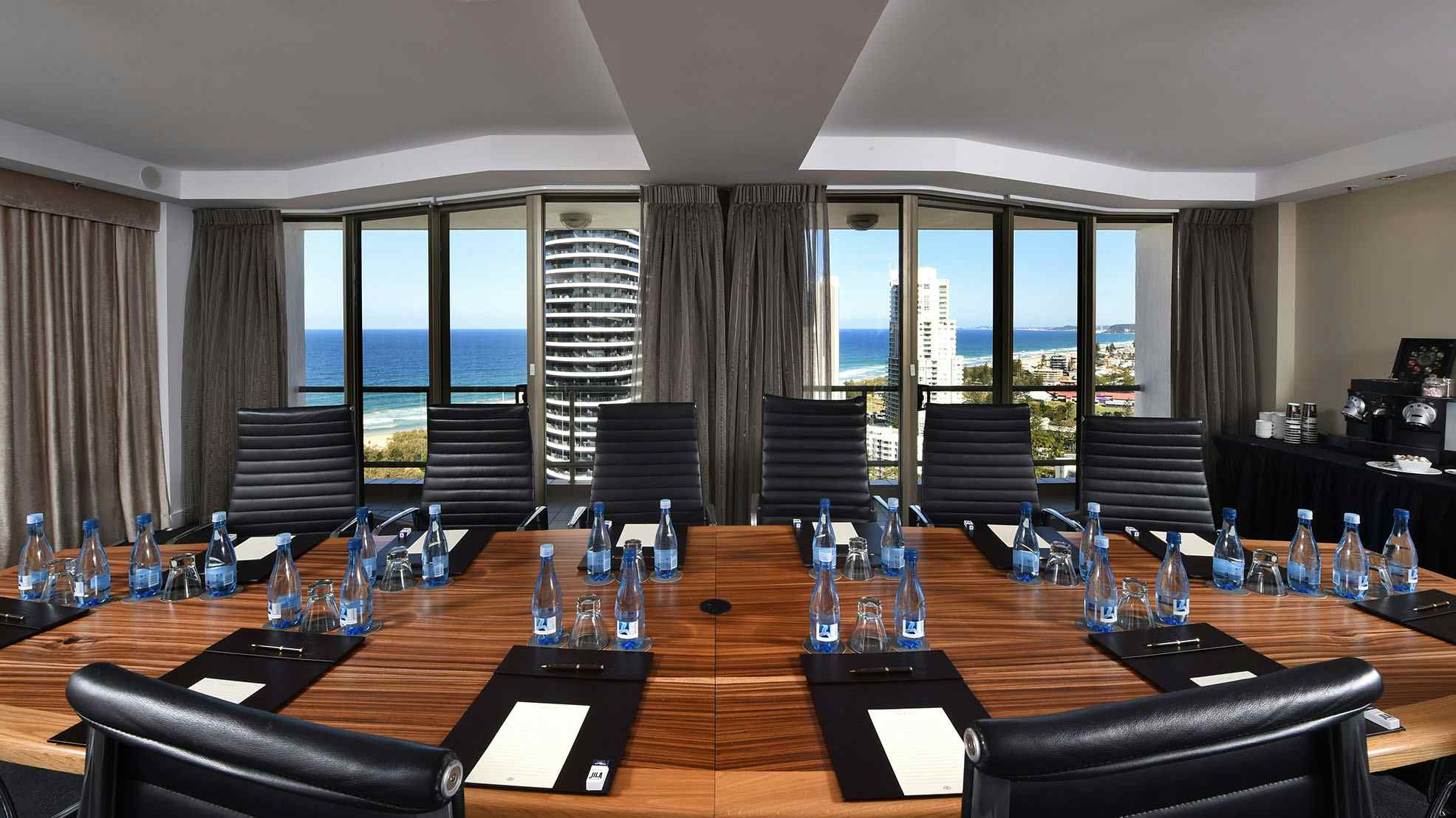 Sofitel Gold Coast Broadbeach | Close Up View of Boardroom | Venue Hire Gold Coast | 3