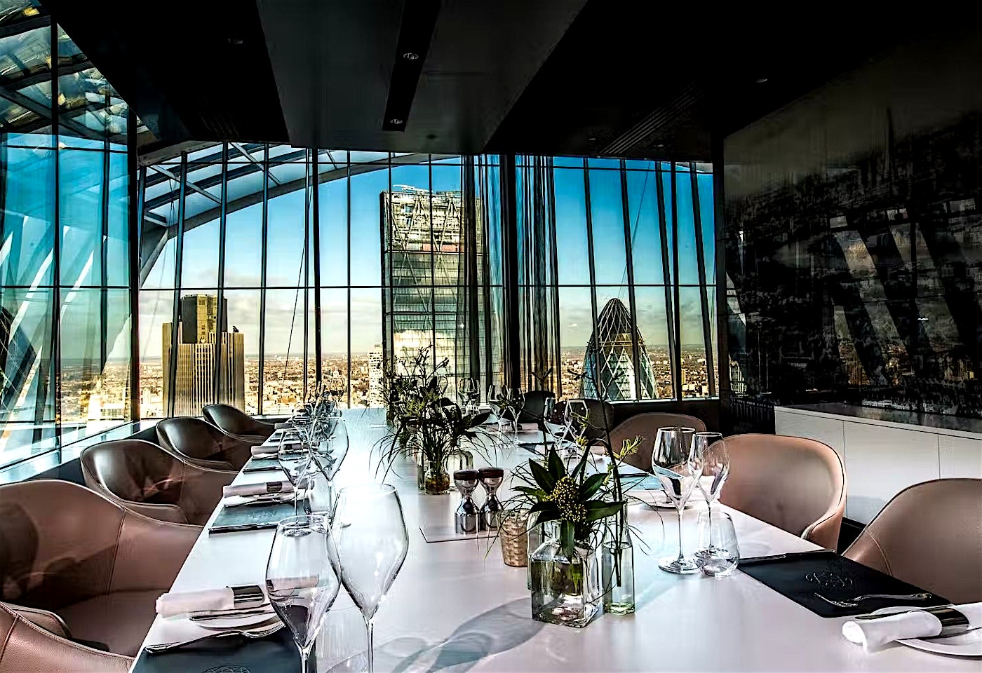 The Vinoly Room, a private dining room in the Sky Garden, London