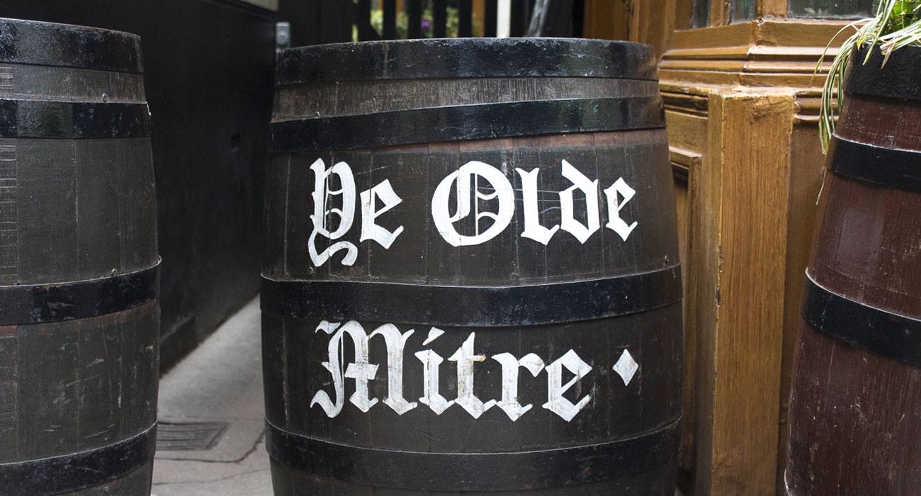 Ye olde Mitre farringdon pub 