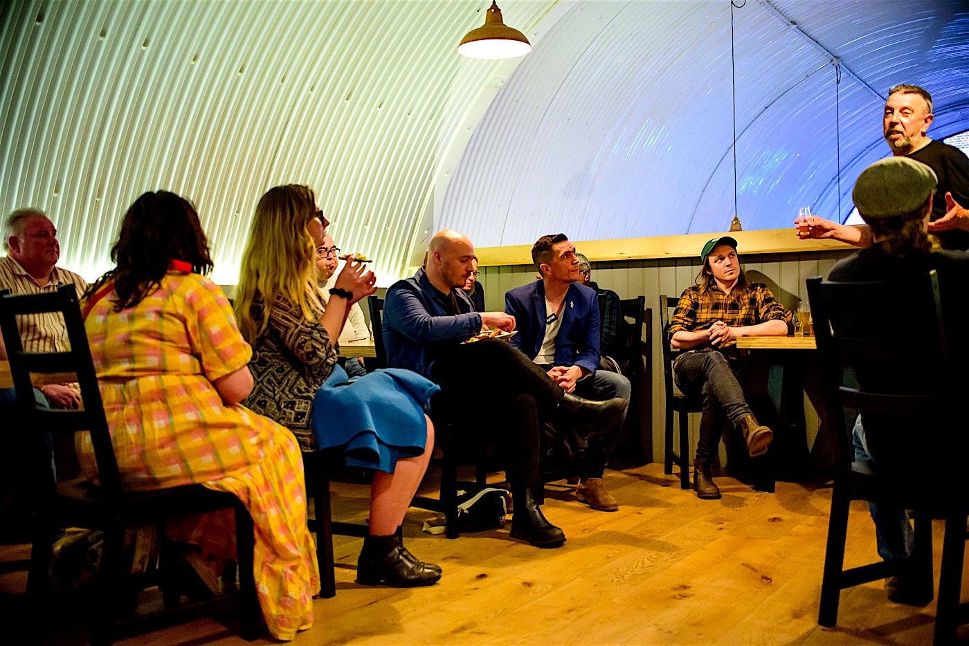 people inside the arch house taproom in bermondsey london