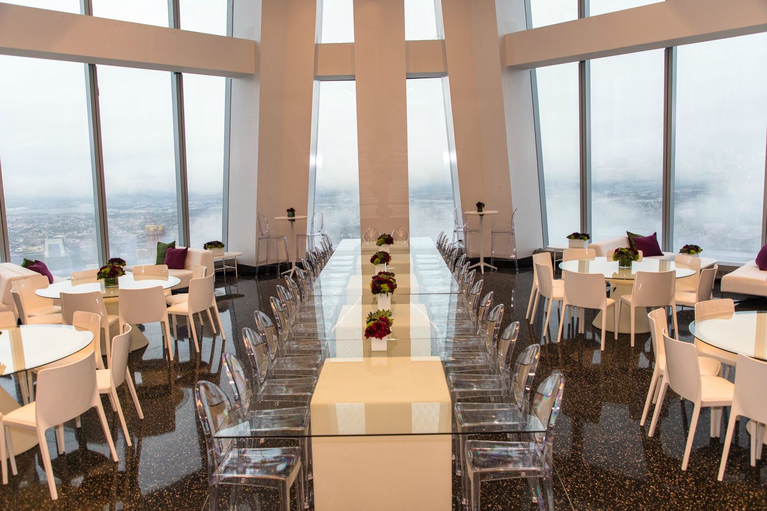 aspire one world observatory christmas party venue lower manhattan nyc holiday festive event