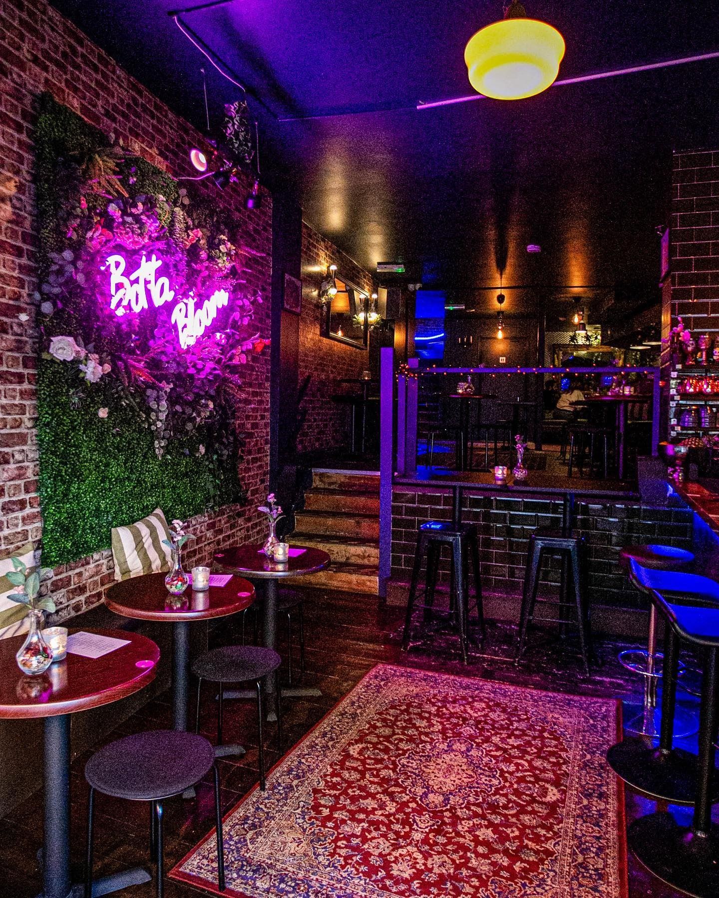 interior of bar 161 in hackney london