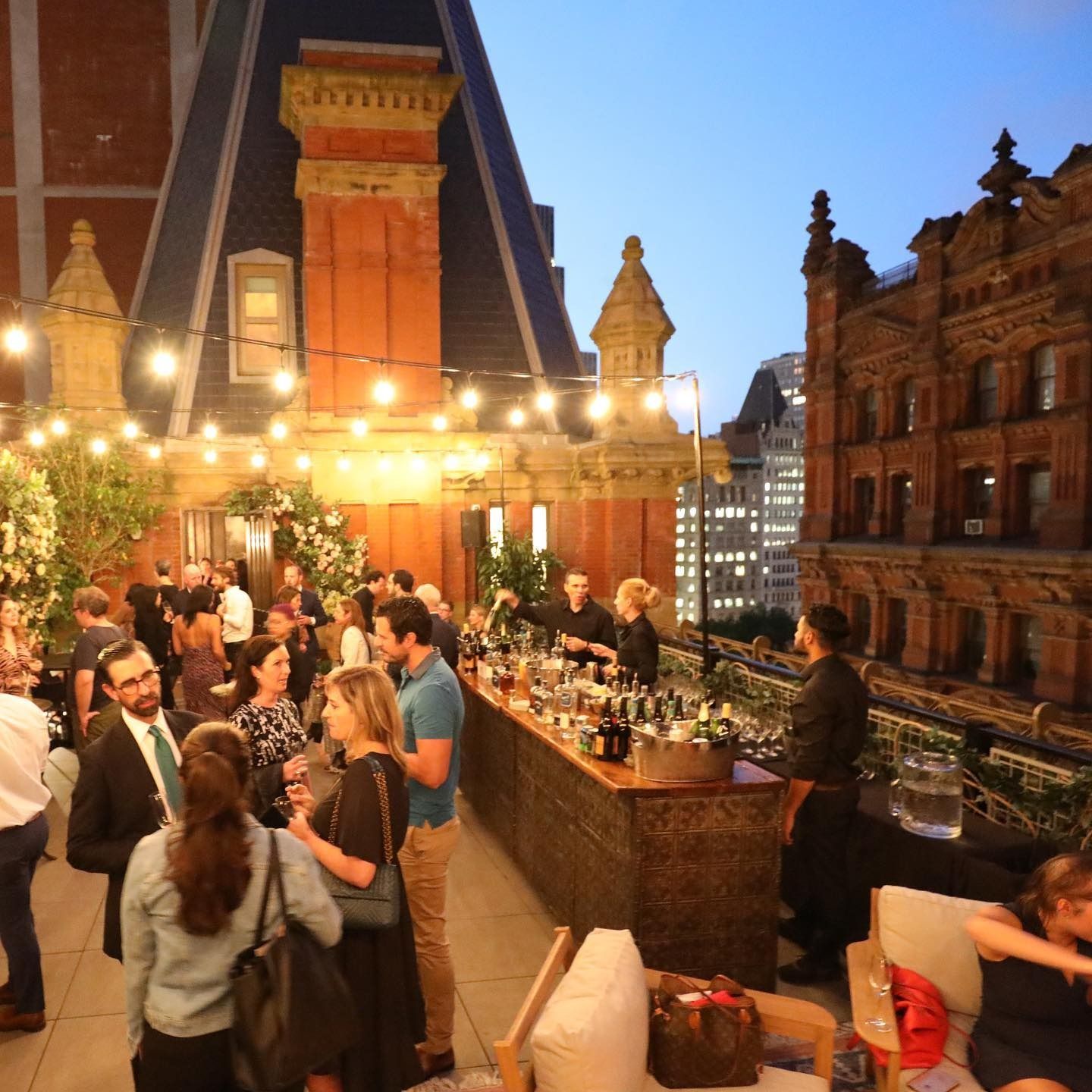 bar room at the beekman financial district party venues NYC