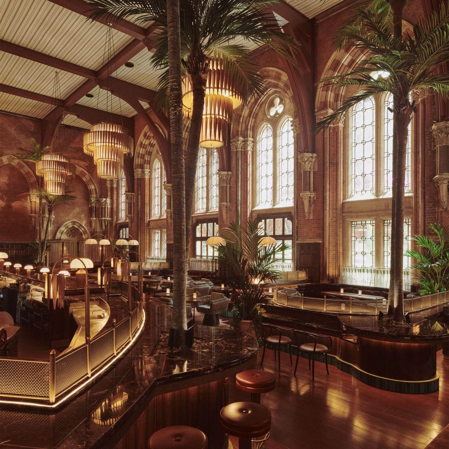 interior of booking office 1869 kings cross cocktail bar london