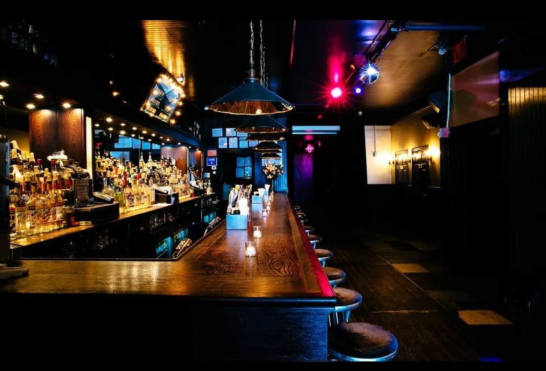 The main bar at The Bowery Electric, a graduation party venue in NYC.