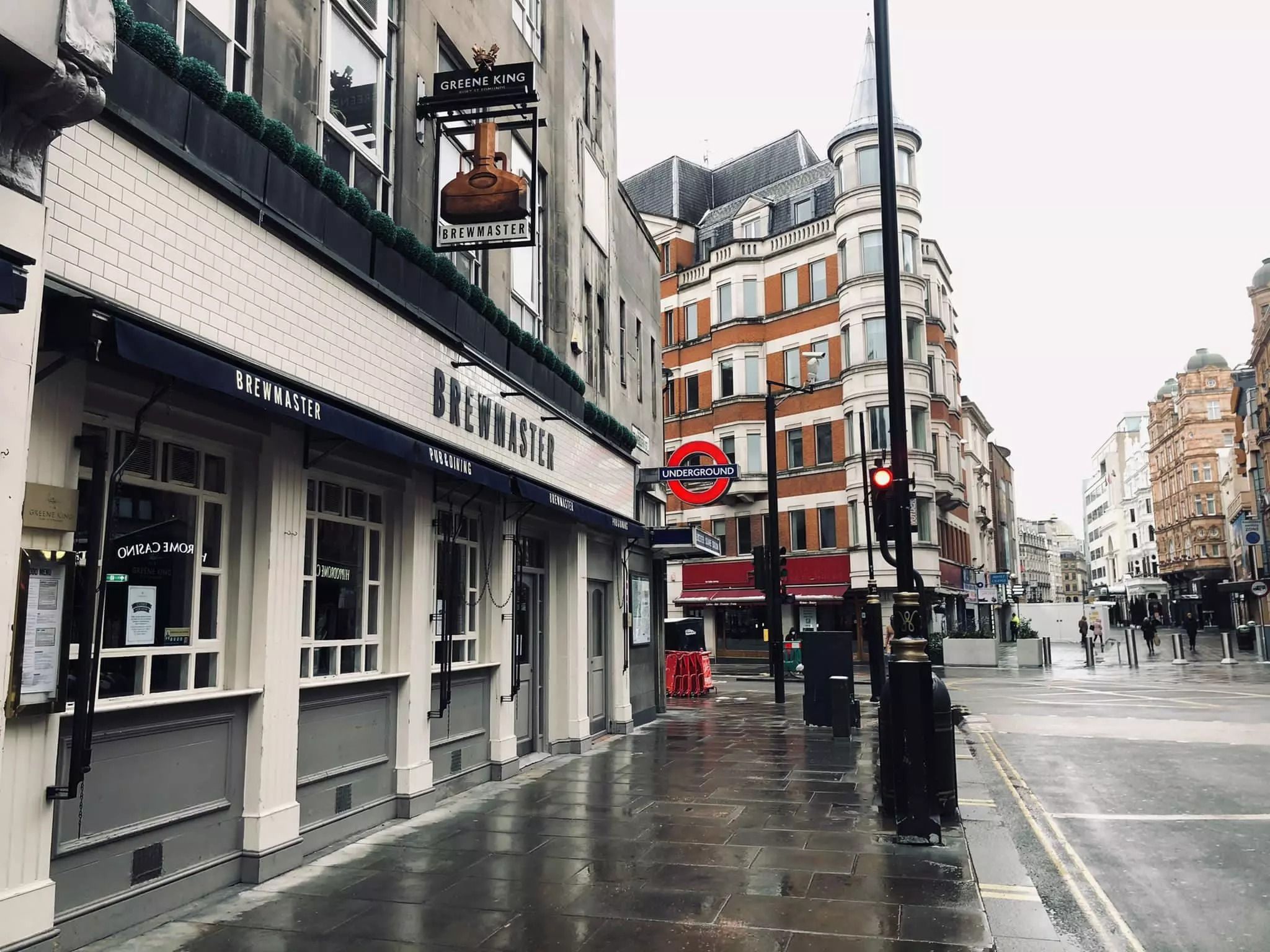 exterior of brewmaster leicester square london bar