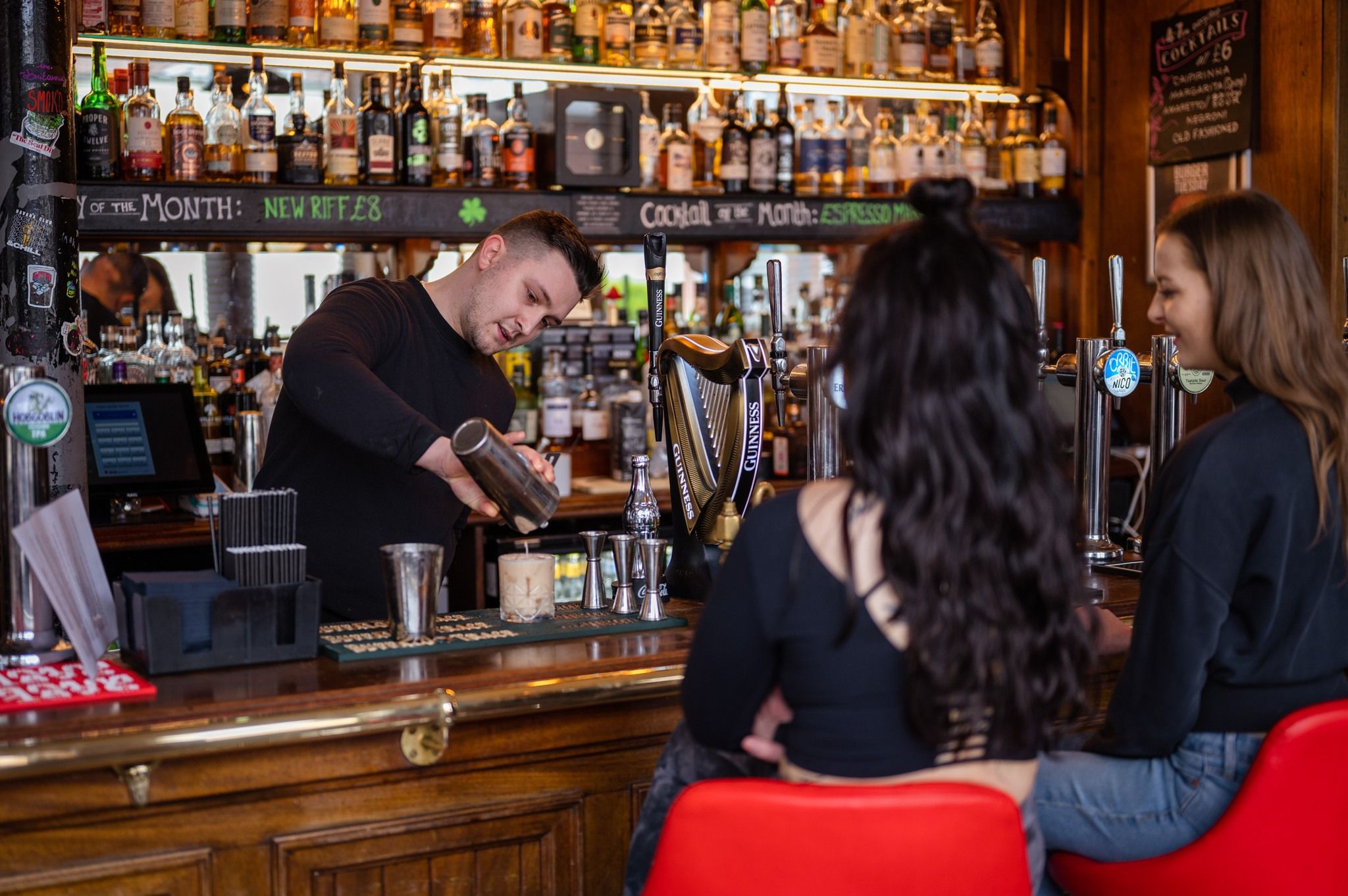 people at the London Bridge bar the britannia smokd