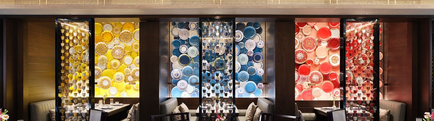 interior of canton blue chinese new year venue