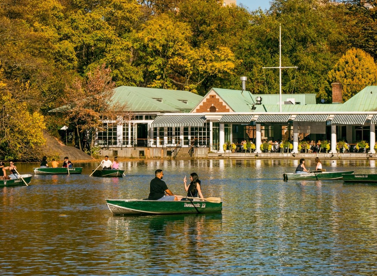 Escape the hustle and bustle with a parkside graduation party: Central Park Boathouse image 2