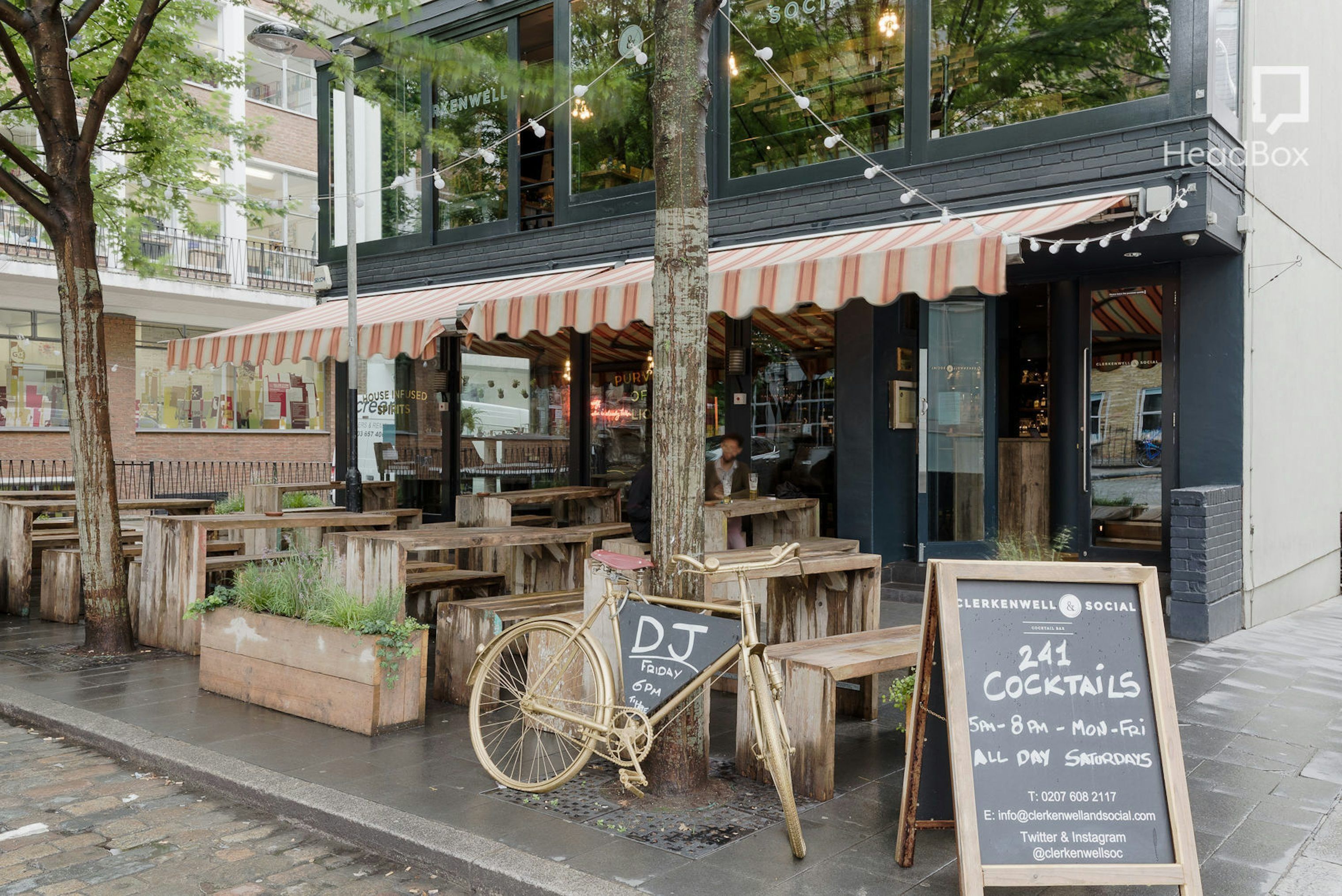 exterior of clerkenwell and social clerkenwell bar london