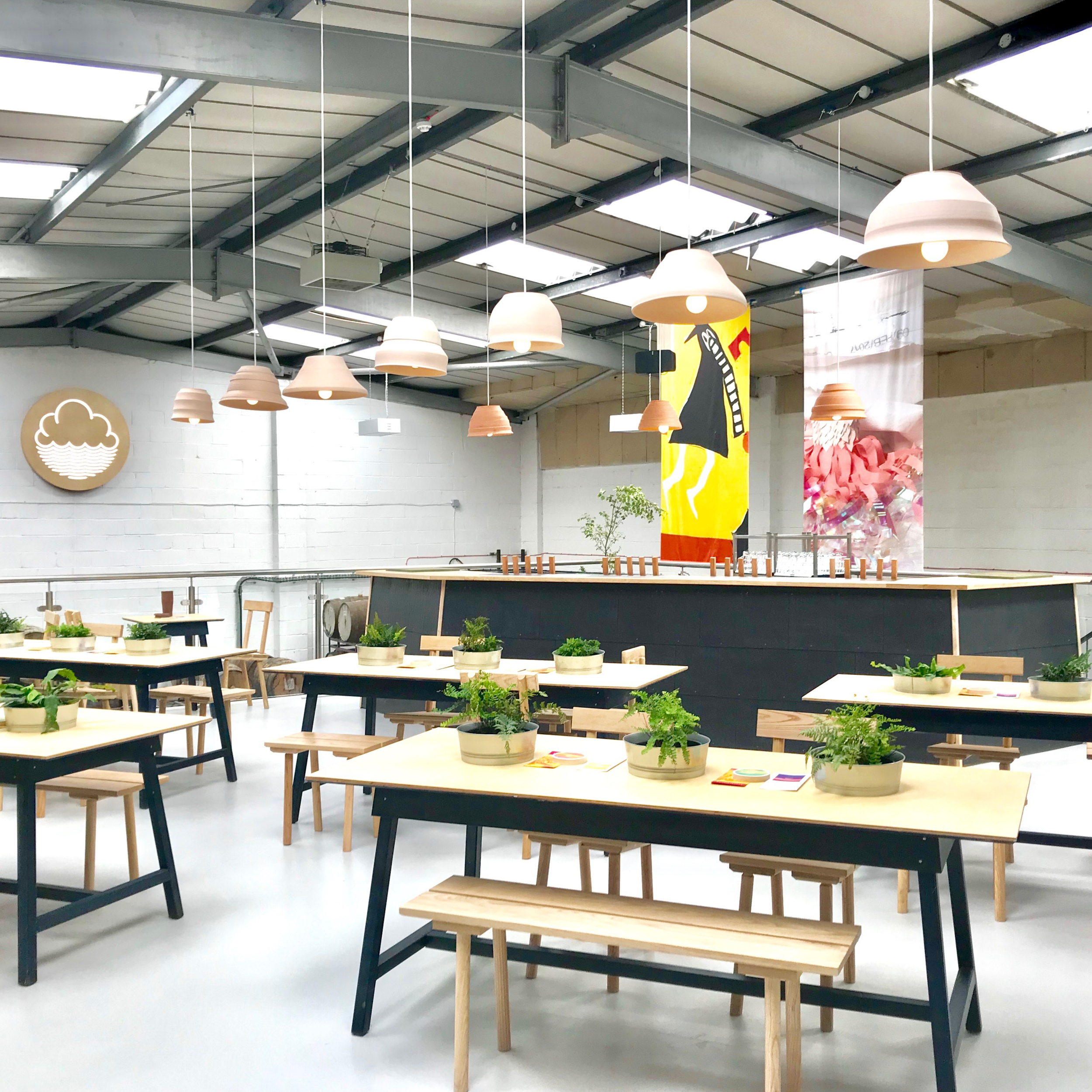 interior of cloudwater taproom in bermondsey london