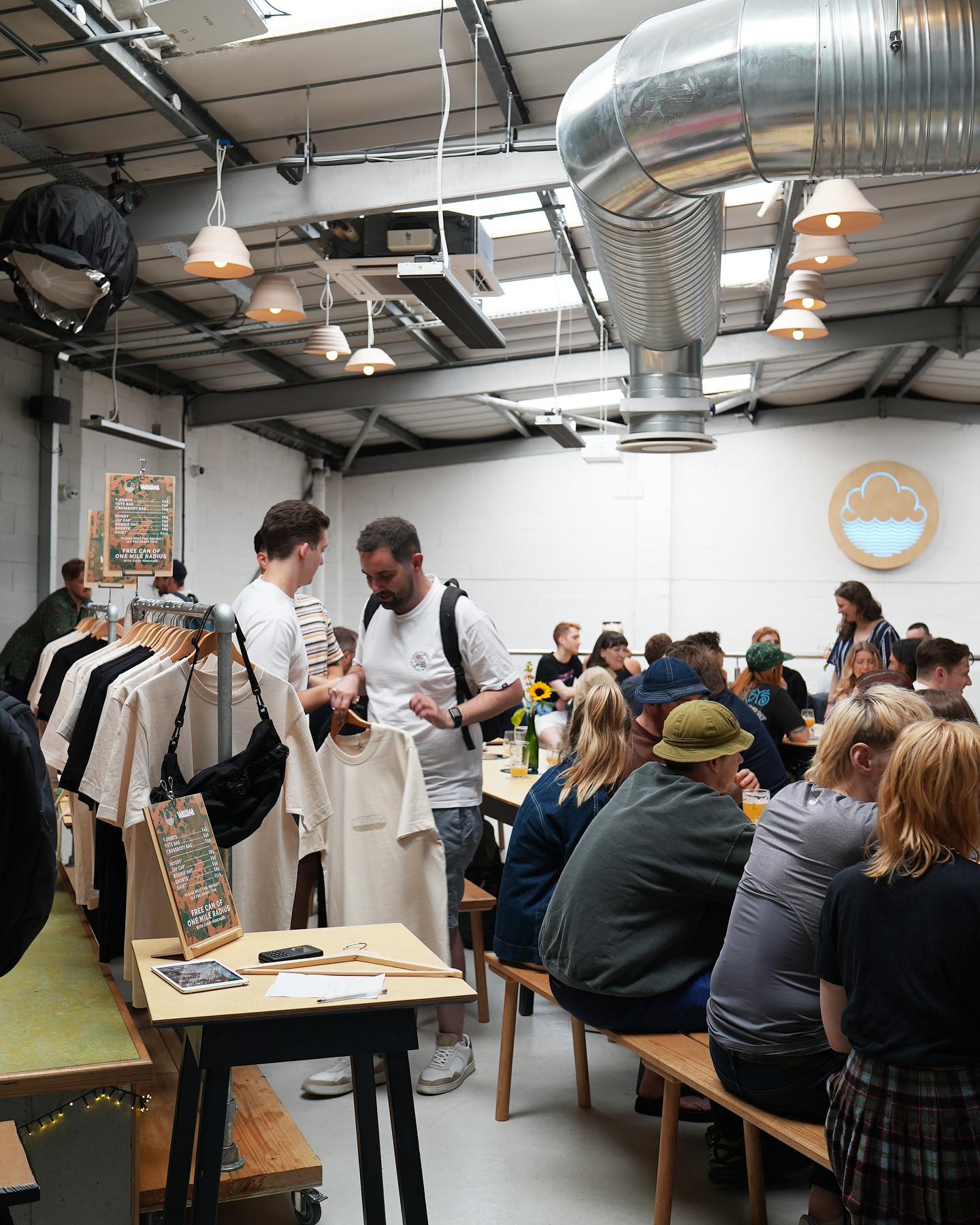 people inside cloudwater taproom in bermondsey london