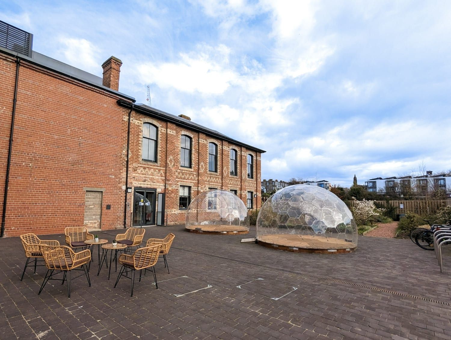 courtyard and cafe at edinburgh printmakers