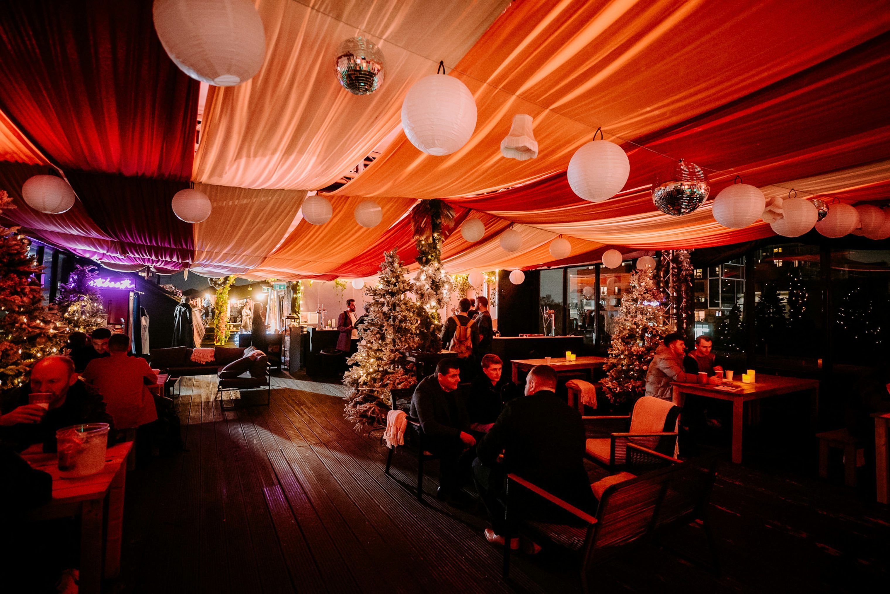 people at dalston roofpark in dalston london bar