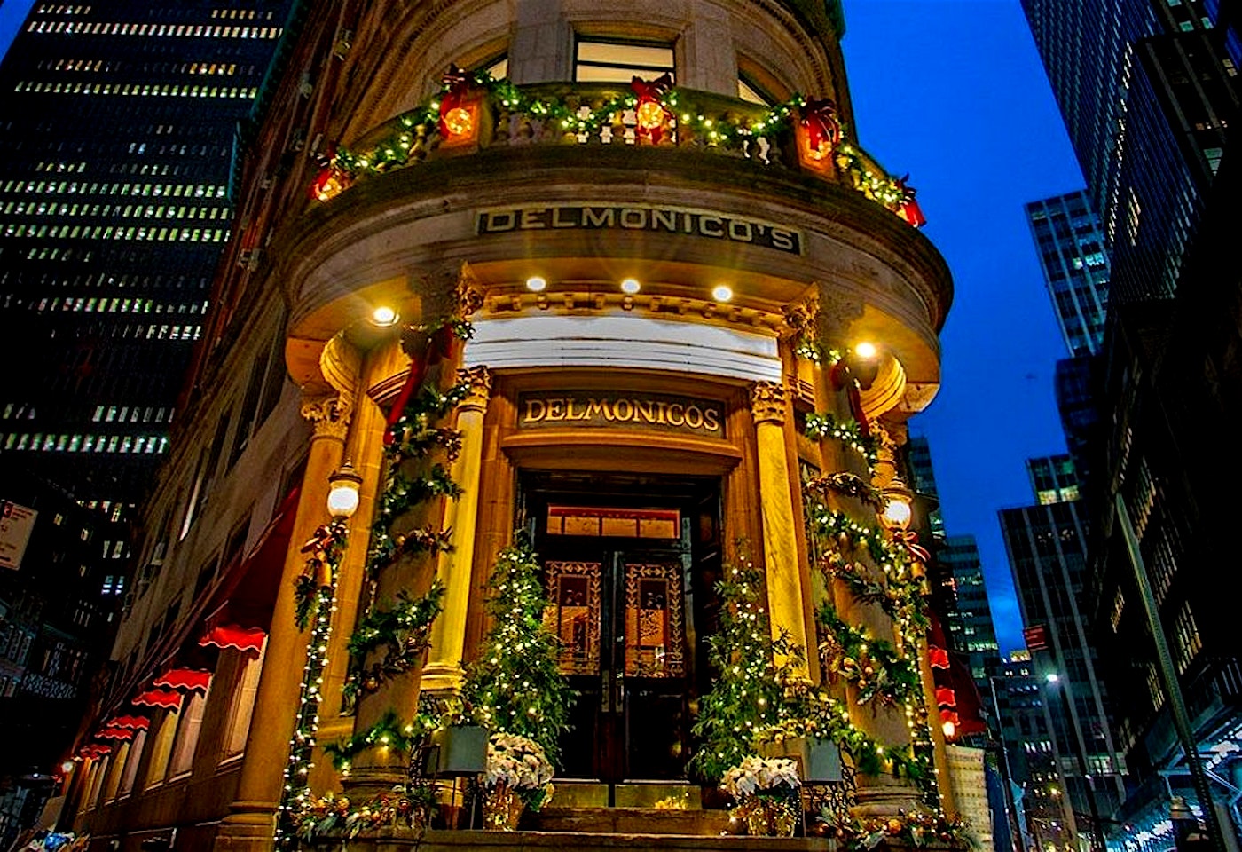 delmonico christmas party venue lower manhattan nyc holiday festive event