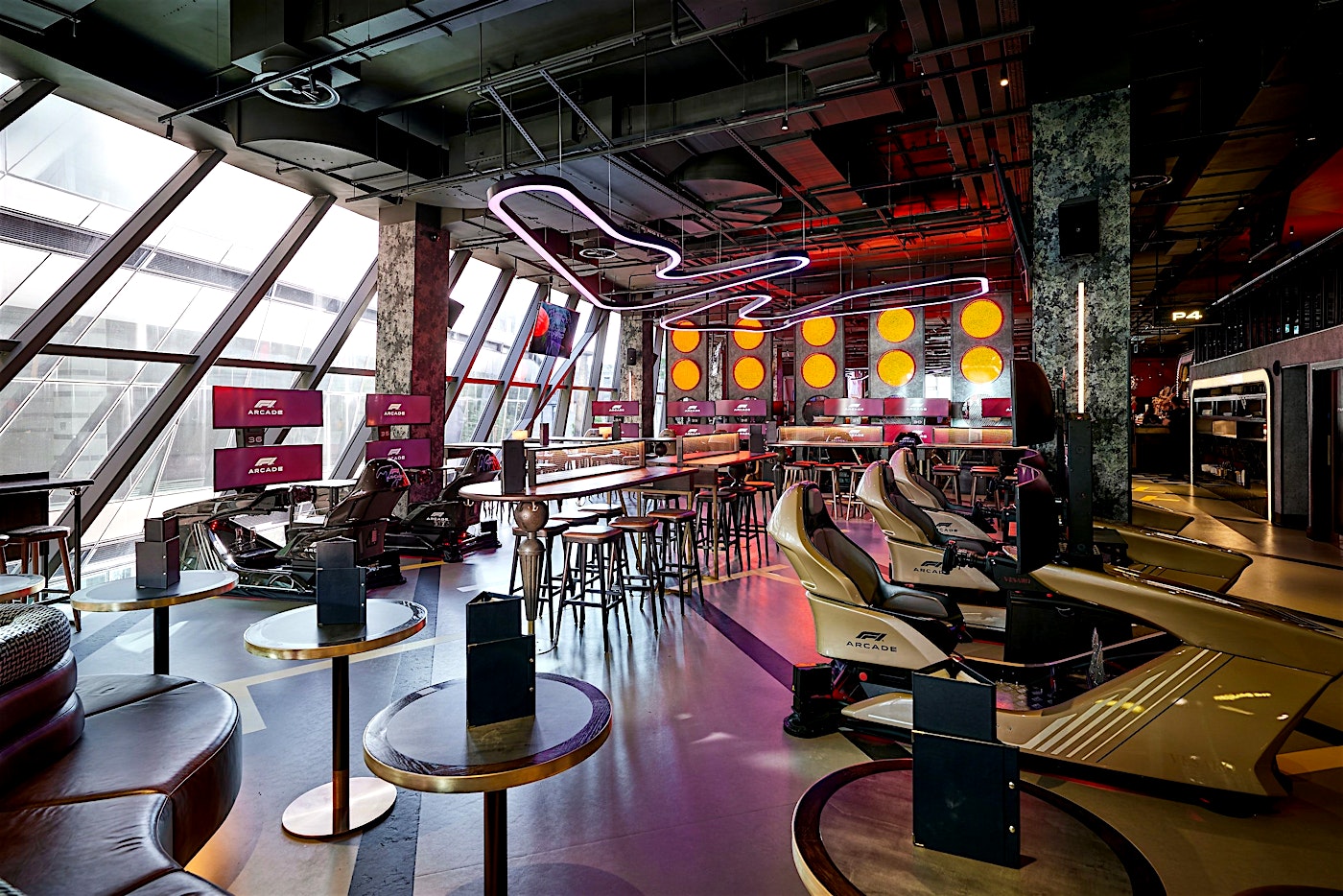 bar area f1 arcade city of london team-building activity venue