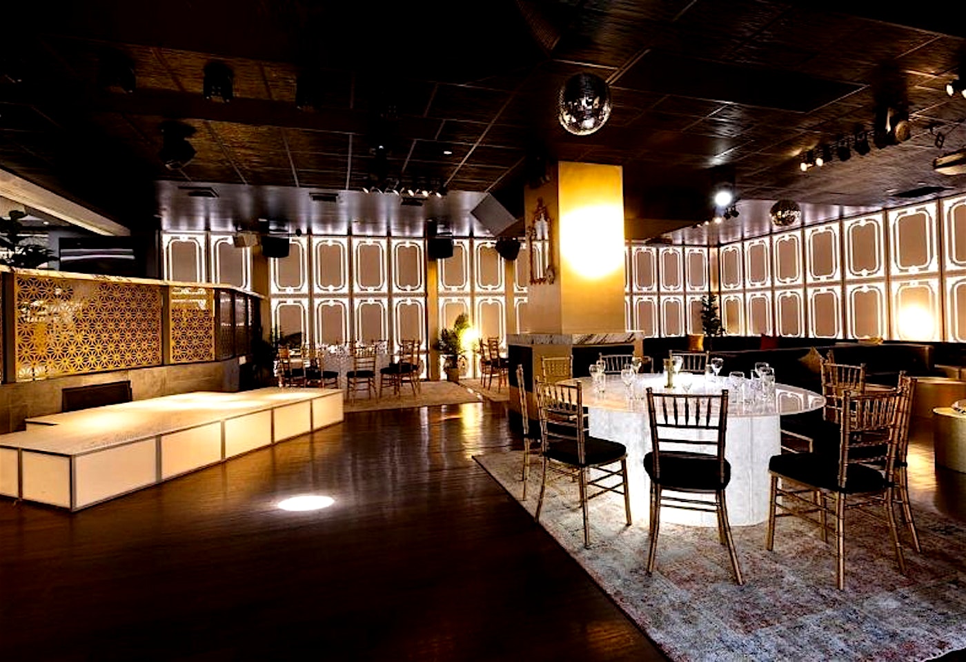 An event space at Fifty Four NYC, a bar/bat mitzvah venue.