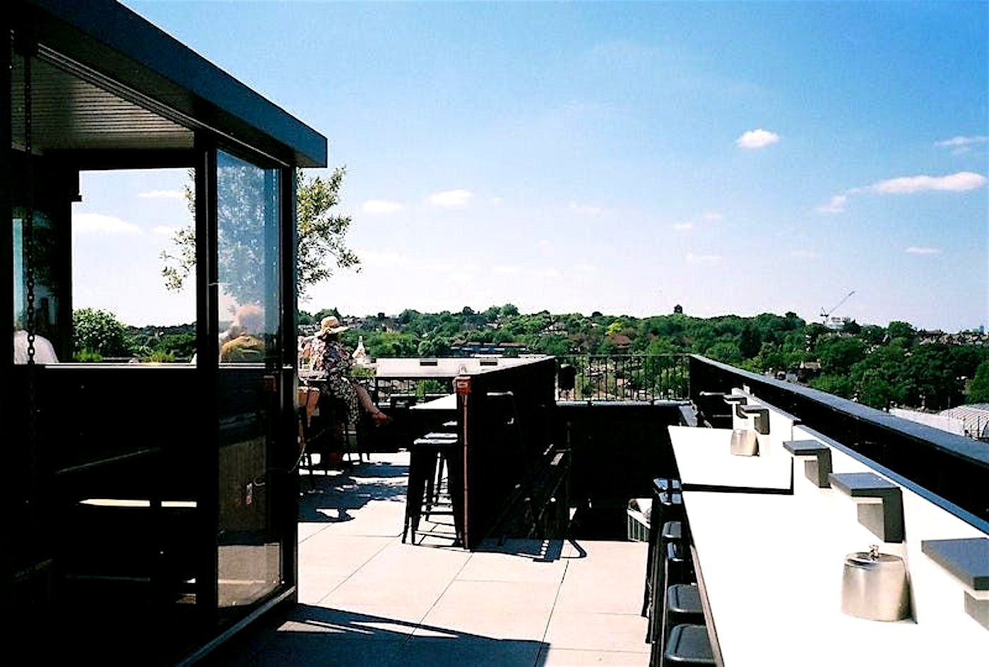 terrace rooftop at forza wine peckham bar london