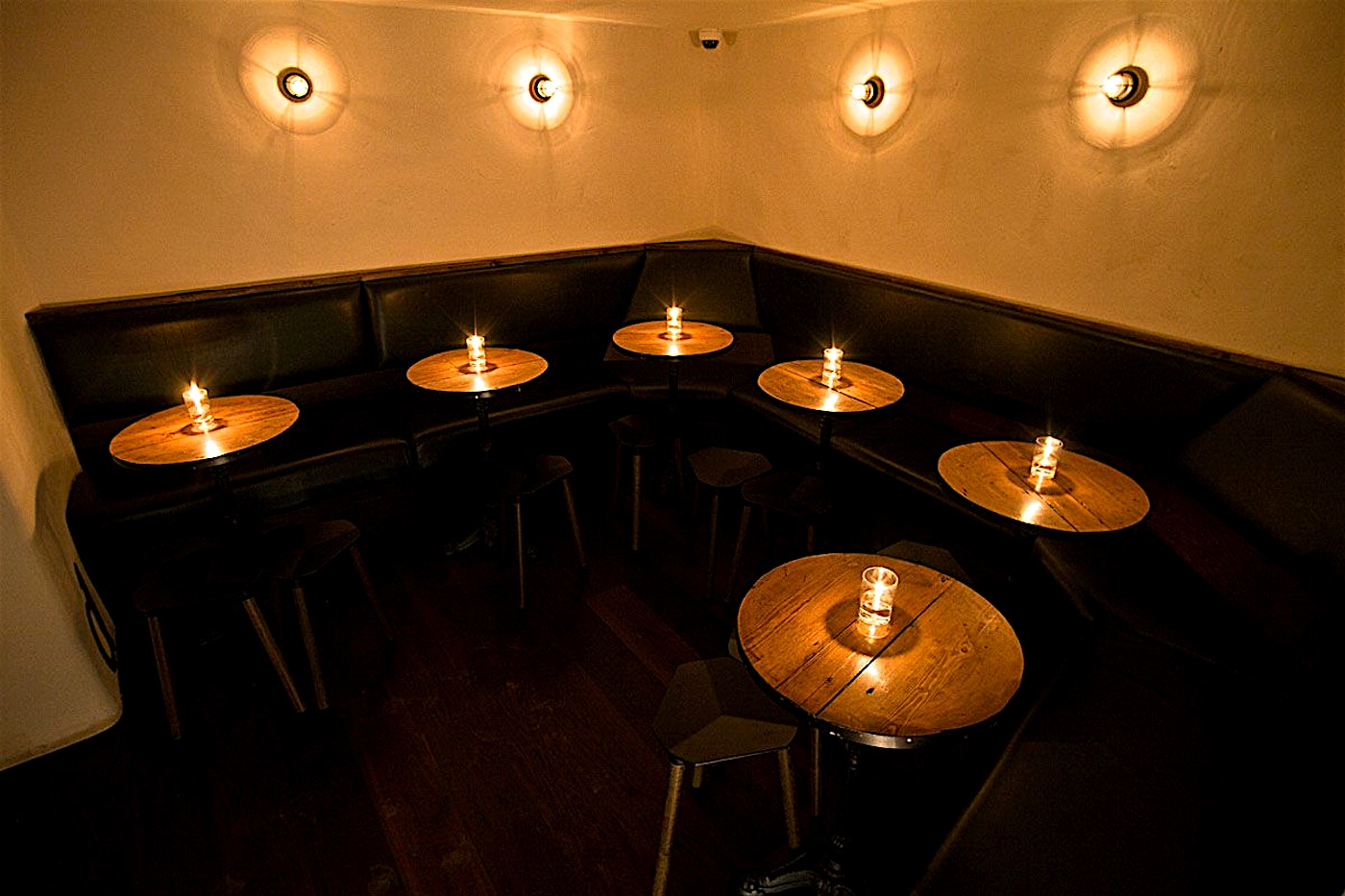cocktail tables in found the bar in old street london