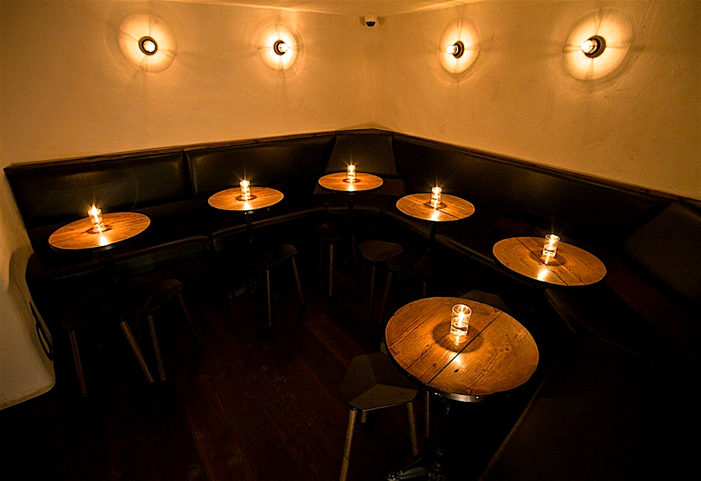 cocktail tables in found the bar in old street london